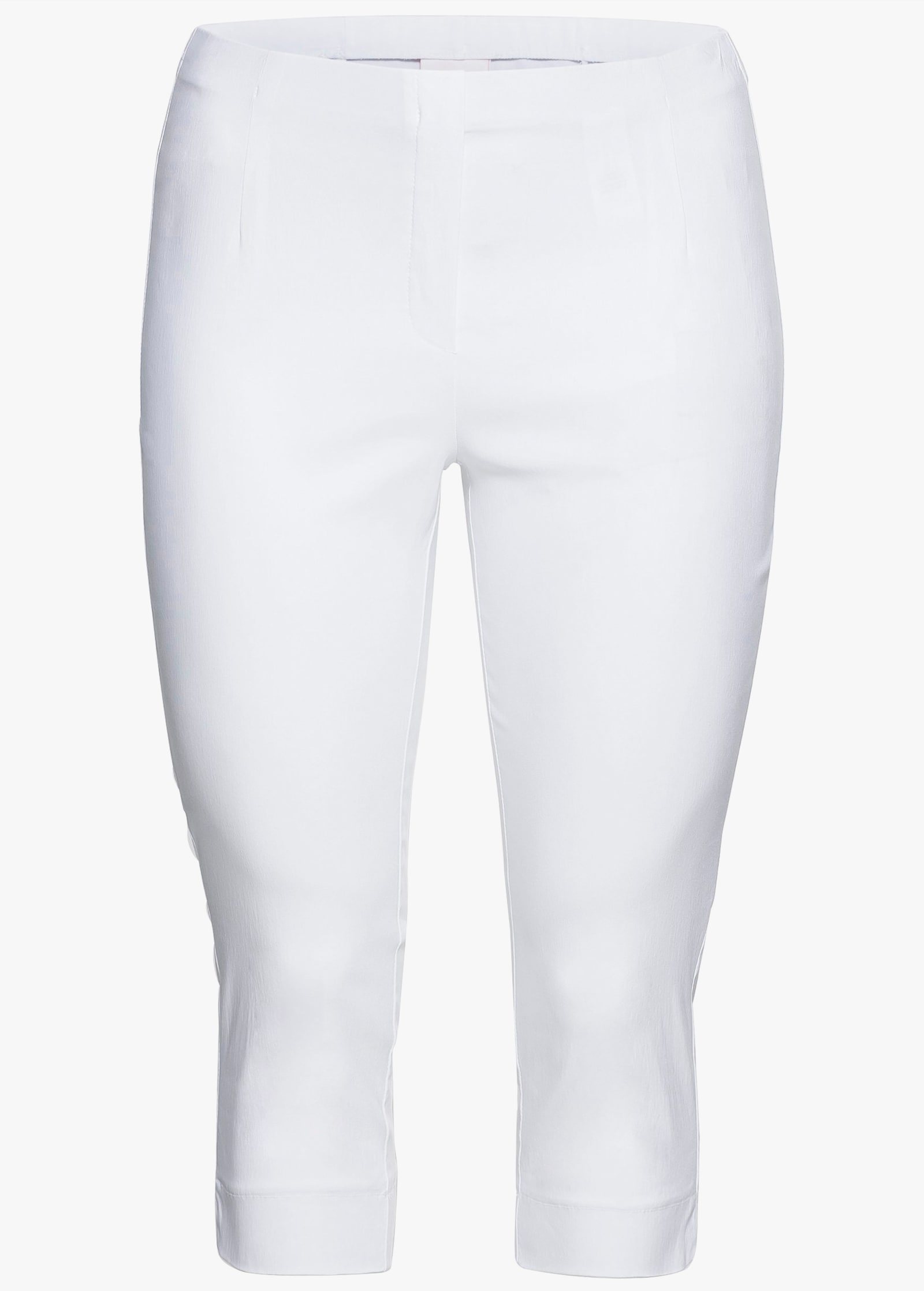 sheego Caprihose mit Schlupfbund, aus Bengalin - weiss
