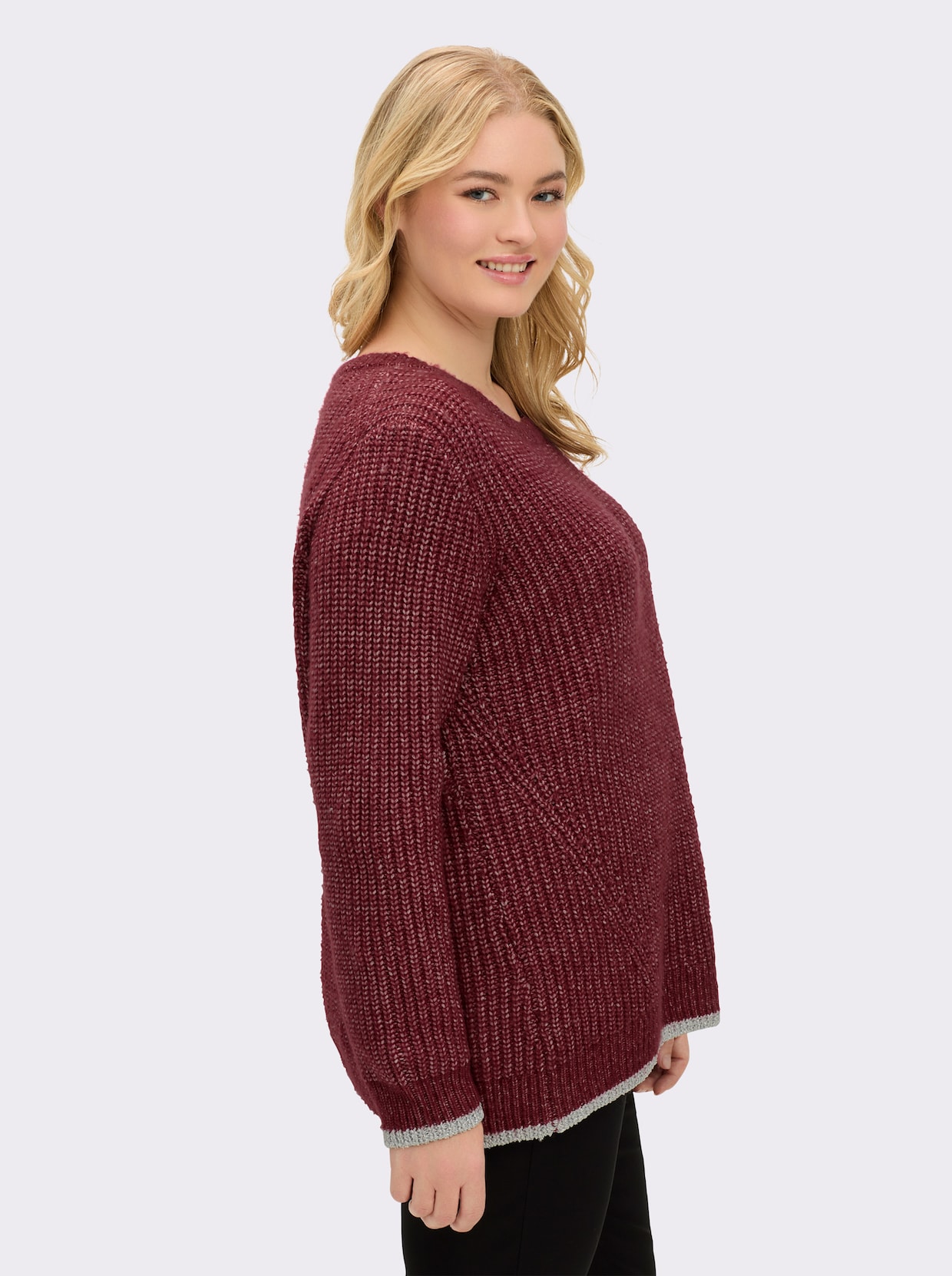 sheego Pullover - burgund