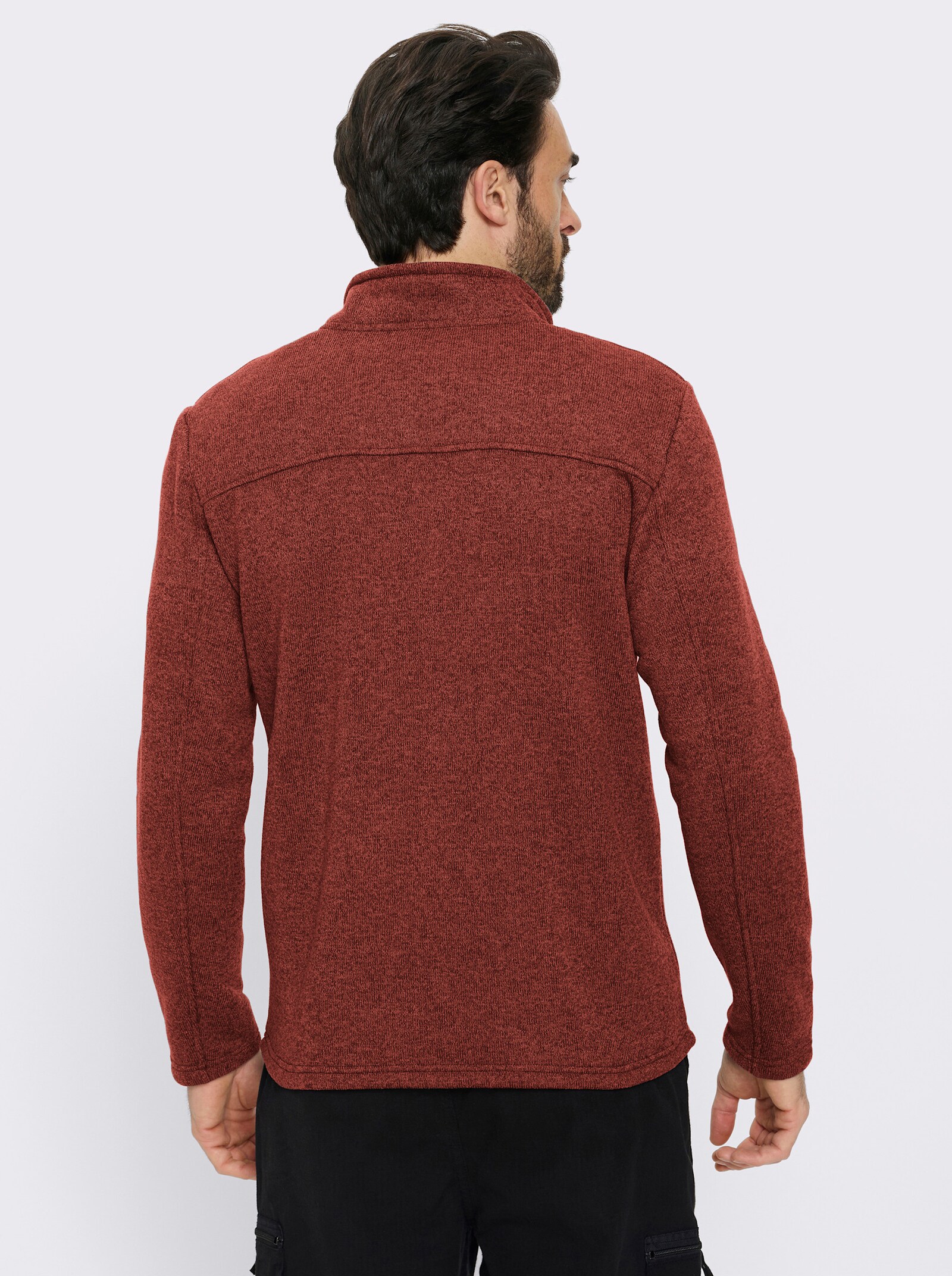 Catamaran Sports Strickfleecejacke mit 2 Reißverschluss-Taschen - graphit-meliert