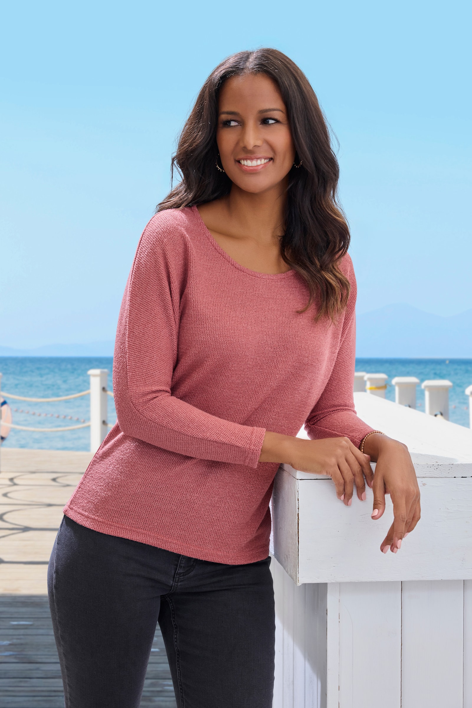 Vivance Shirt met lange mouwen - wijnrood