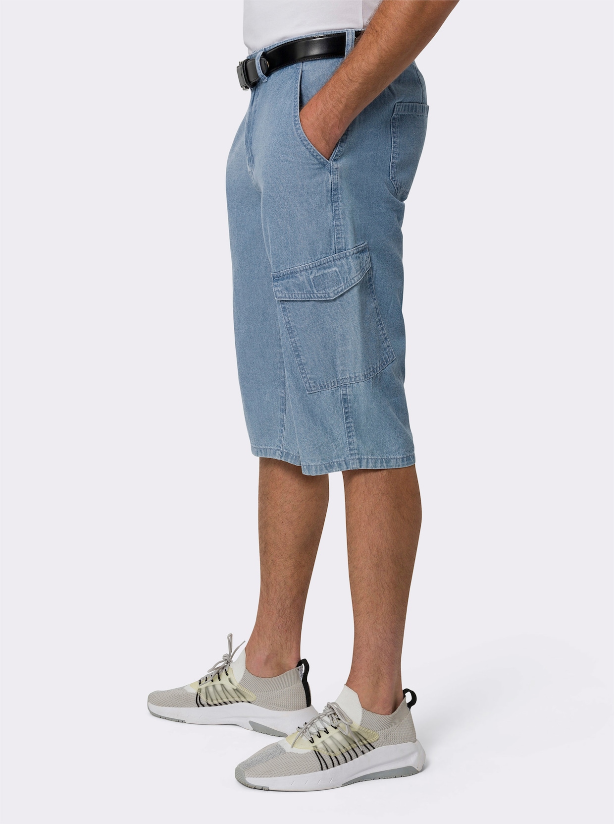 Jeansbermudas - blue-bleached