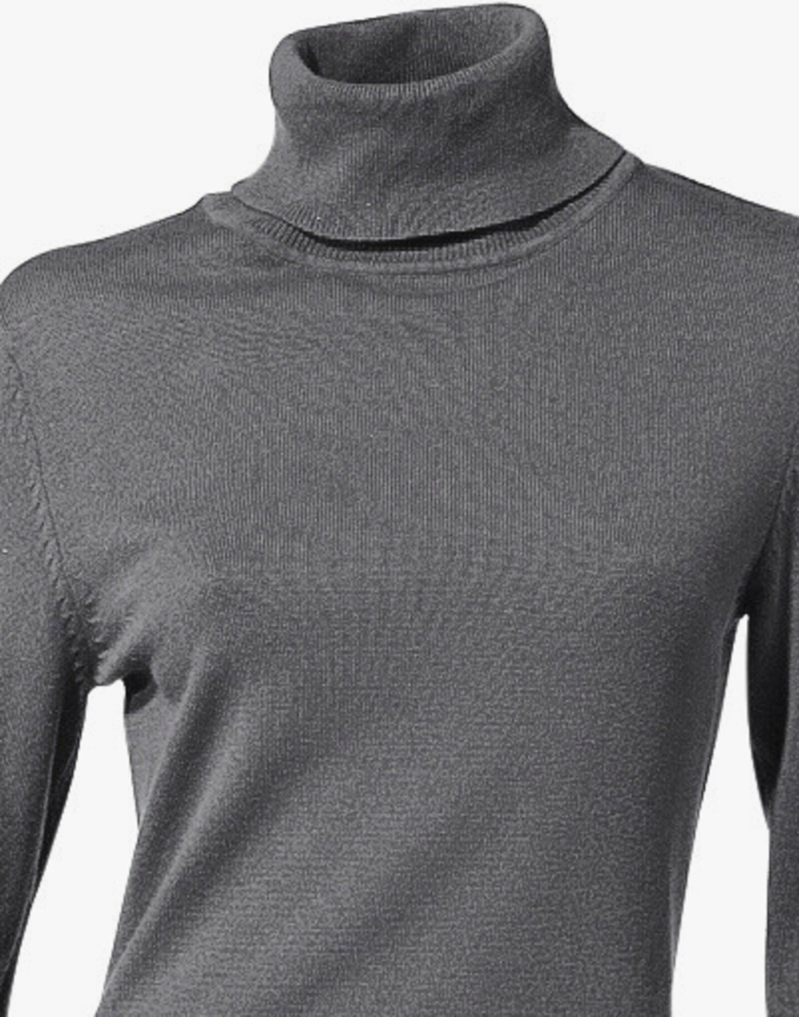 heine Strickkleid mit Rollkragen - grau-melange