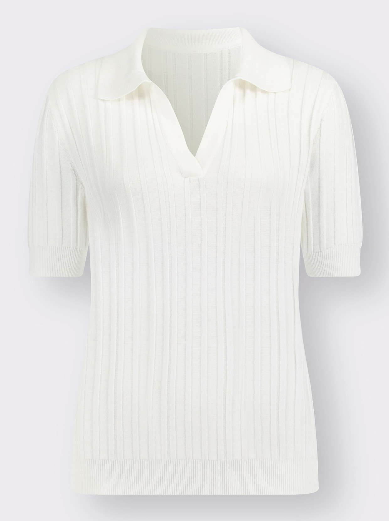 Pullover met V-hals - wit