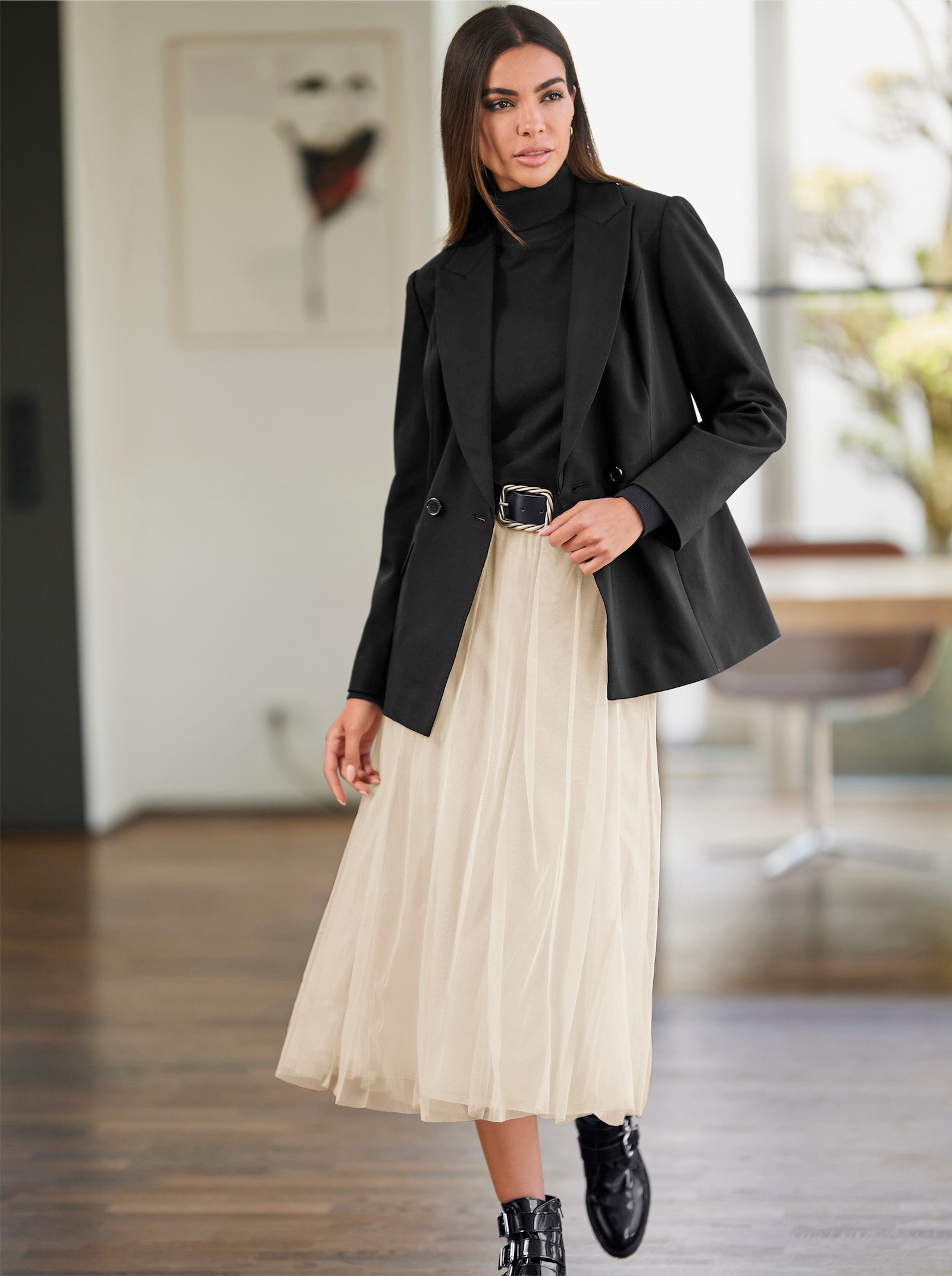 heine Blazer in Stretch-Qualität - schwarz