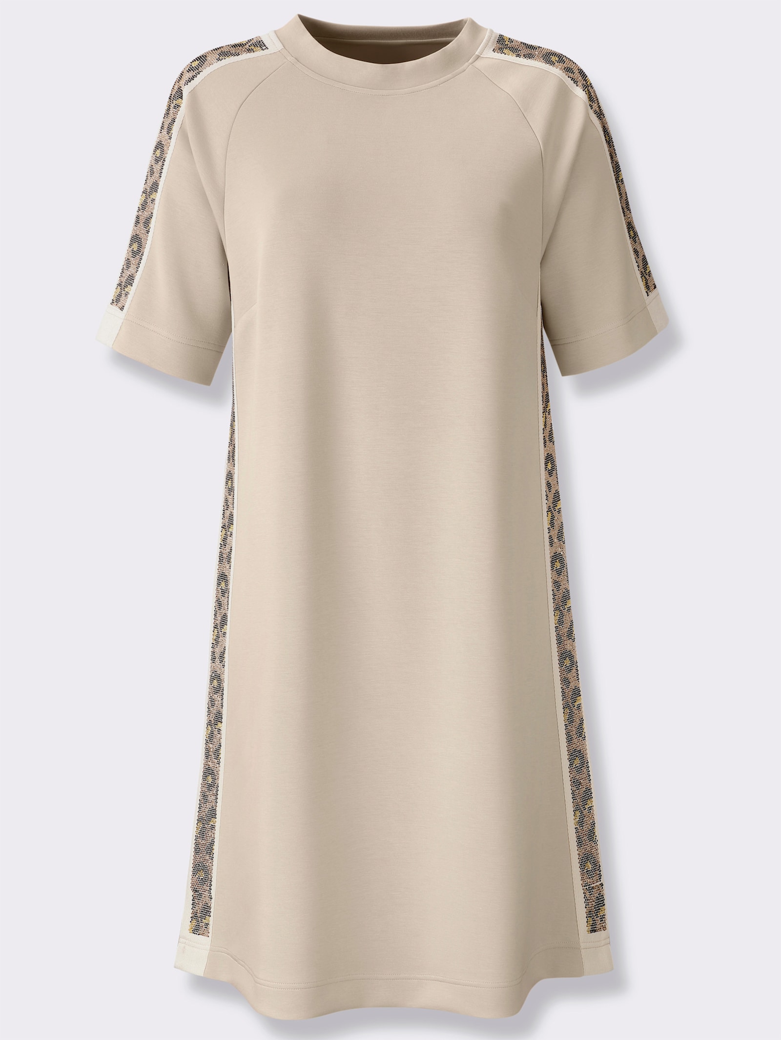 heine Sweatkleid in A-Form - sand
