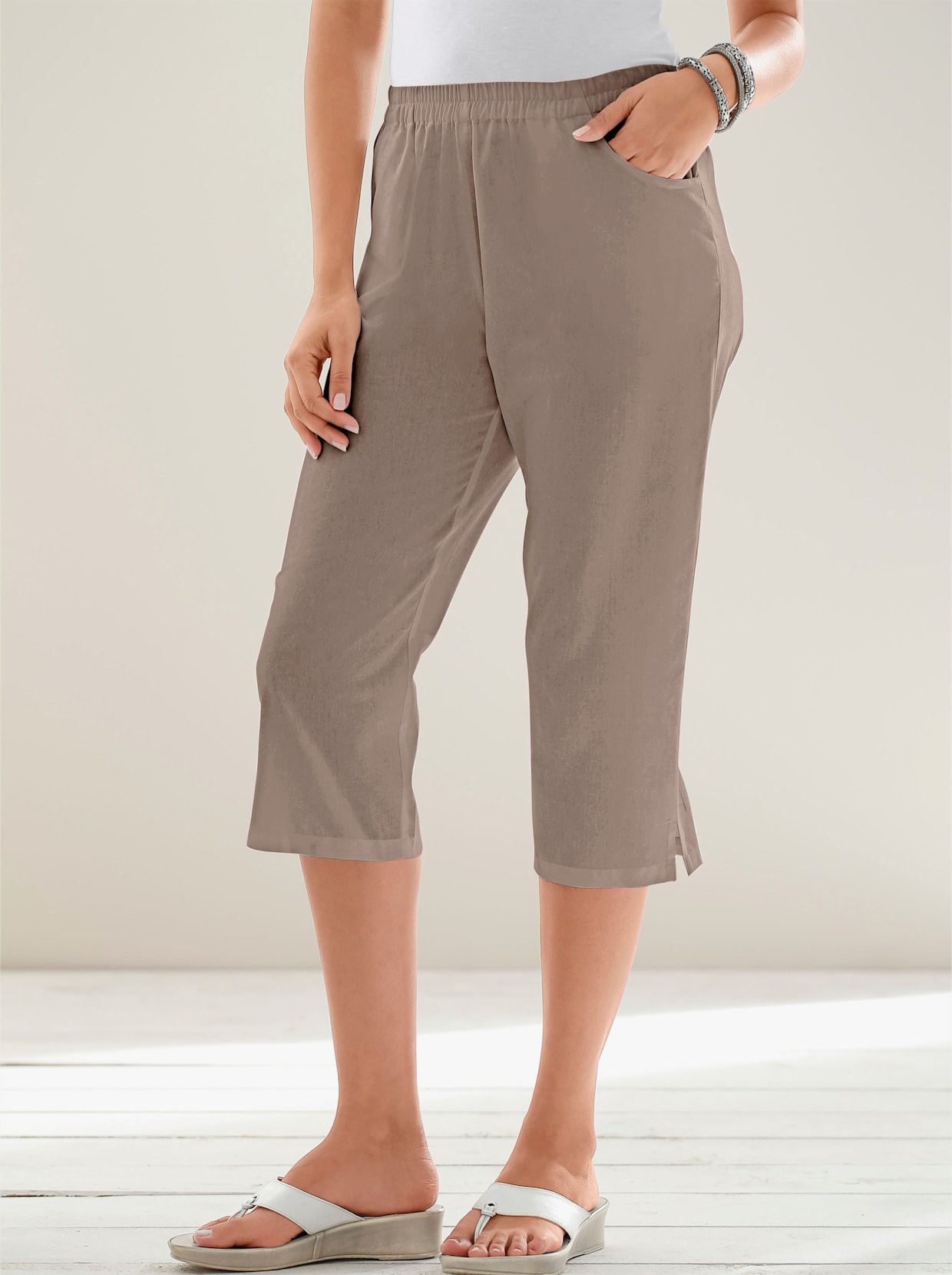 Caprihose - taupe