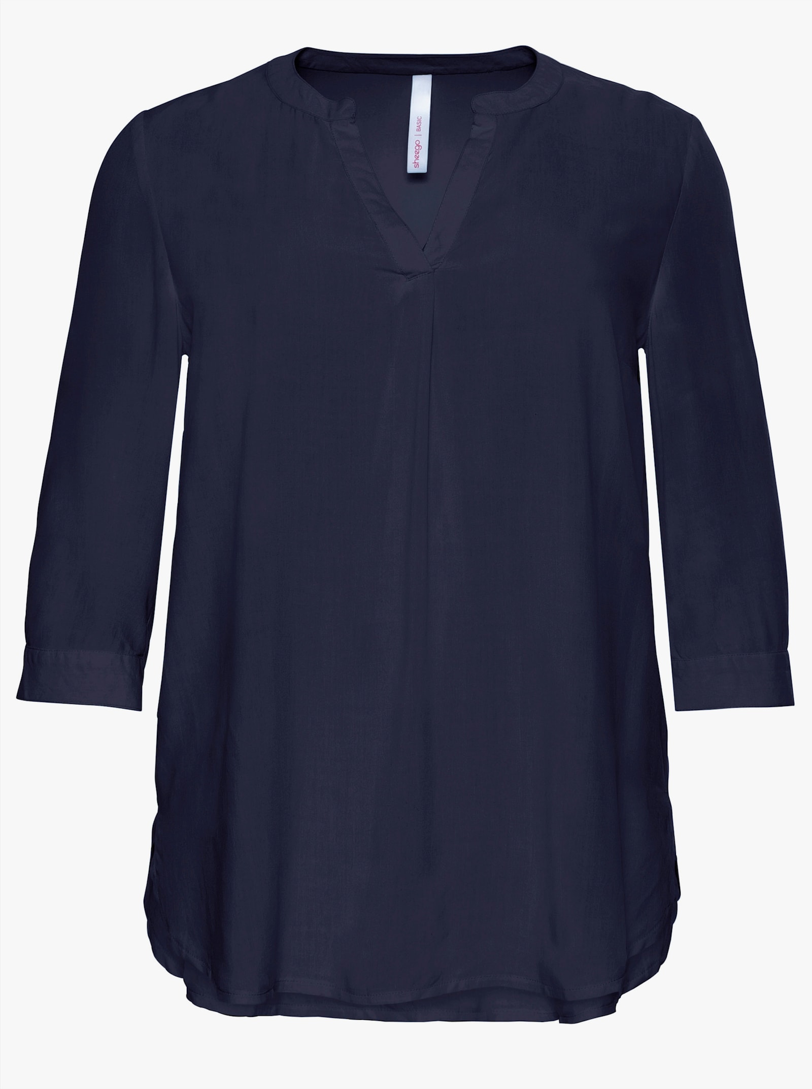 sheego Tuniek met decoratieve plooi - marine
