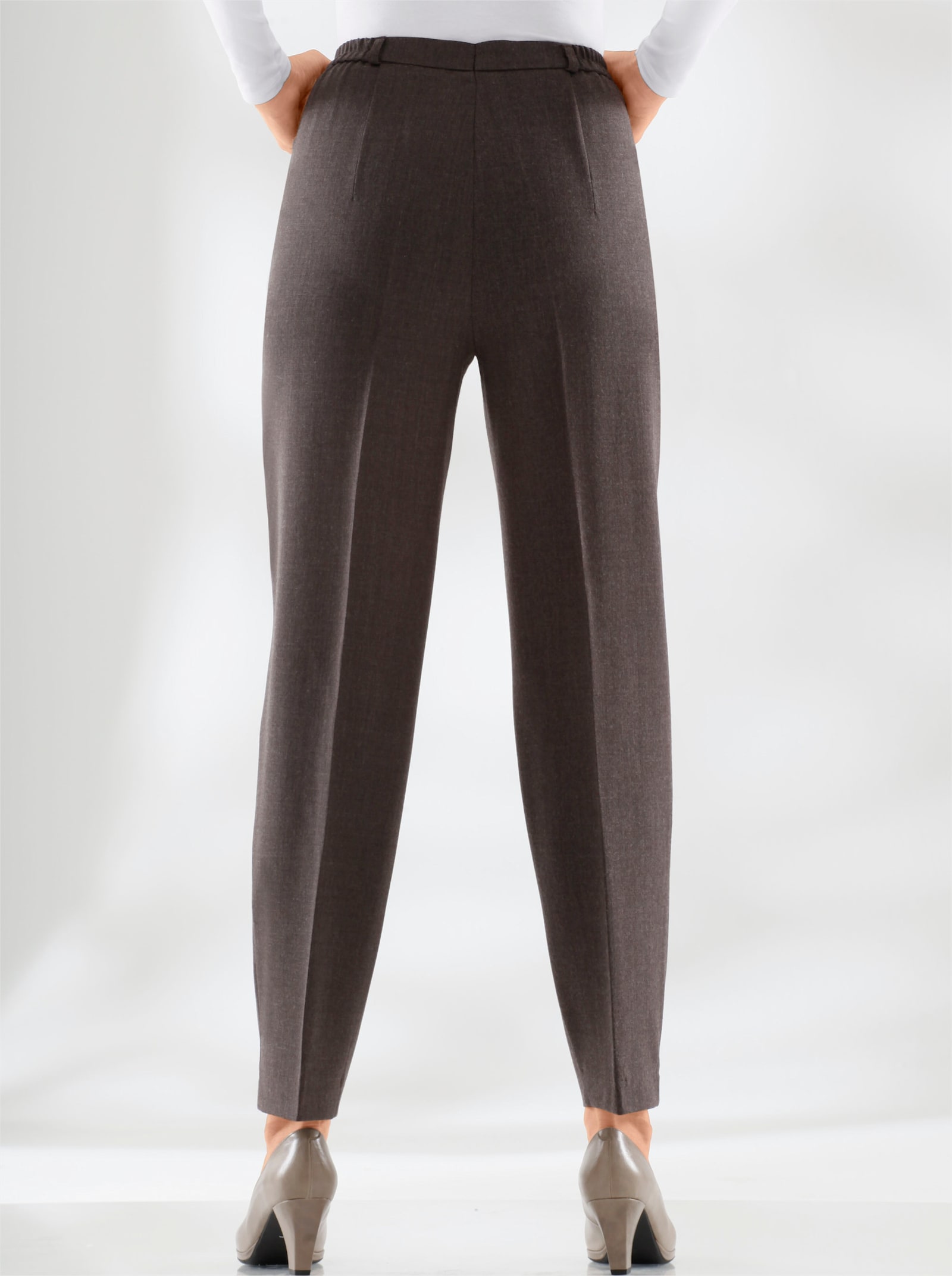 Come on Hose mit seitlichem Dehnbund - braun-meliert