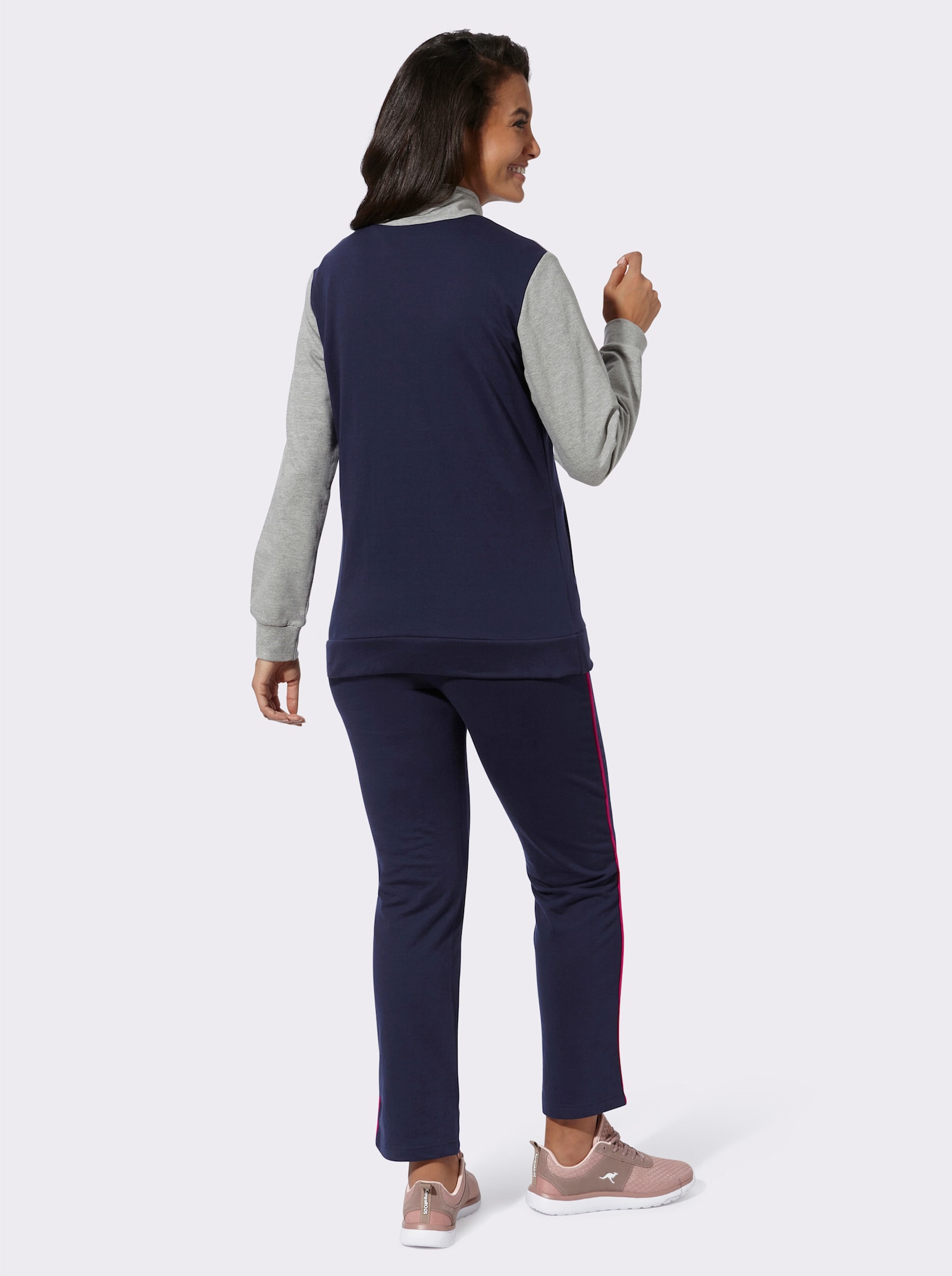 Catamaran Sports Freizeitanzug in formstabiler Sweat-Qualität - marine-pink