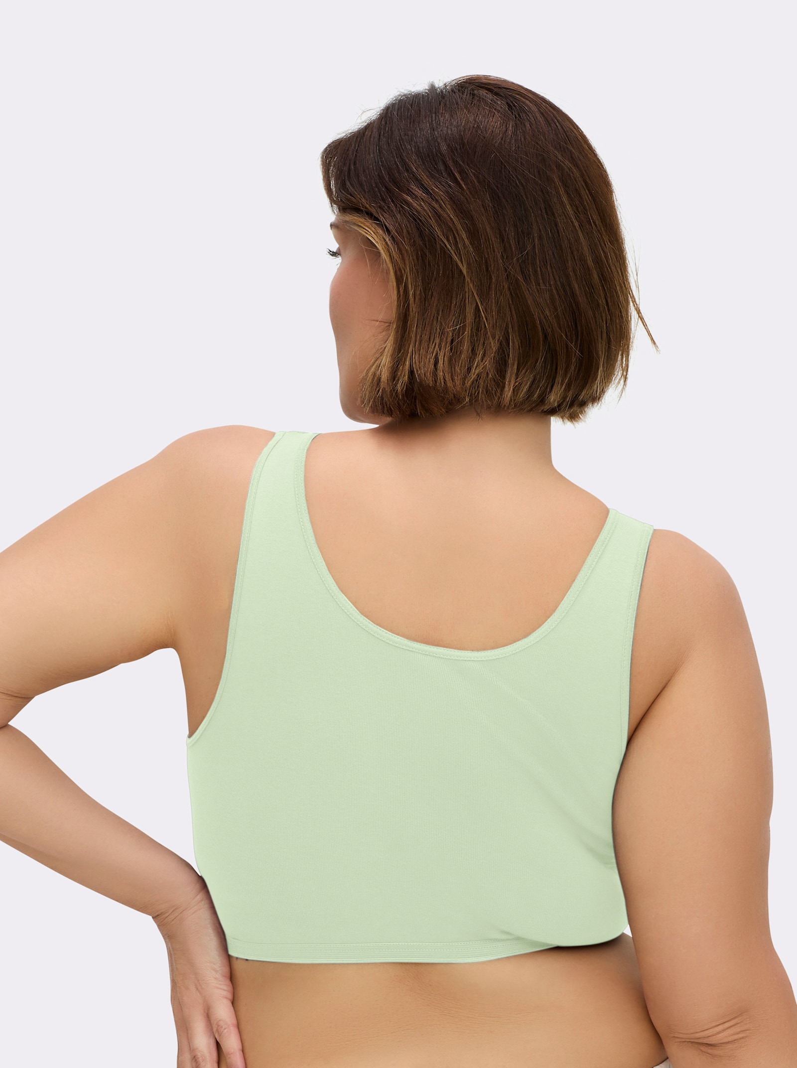 Speidel Bustier ohne Seitennähte - grün + koralle + blau