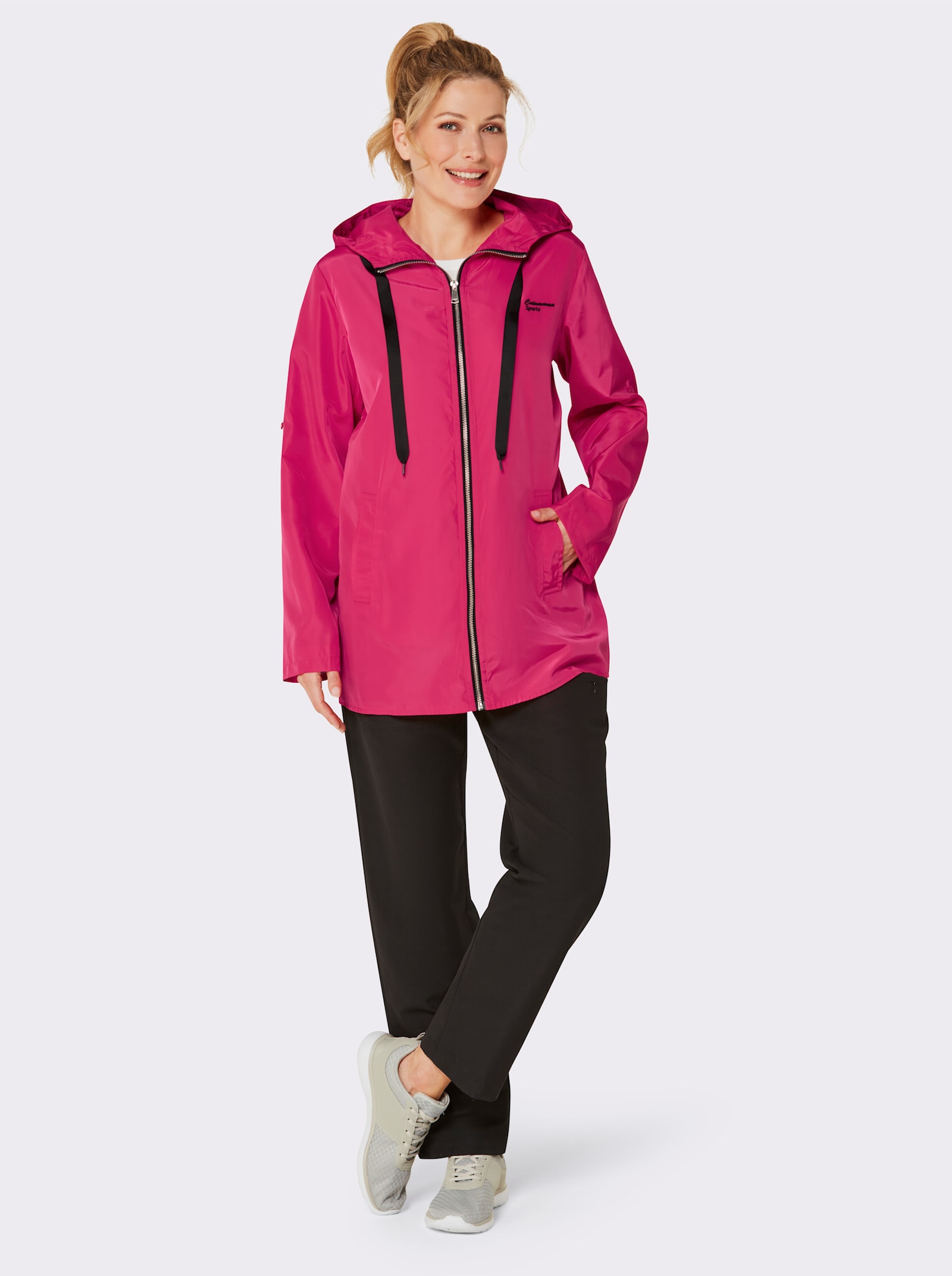 Catamaran Sports Funktionsjacke mit Krempelärmeln - pink