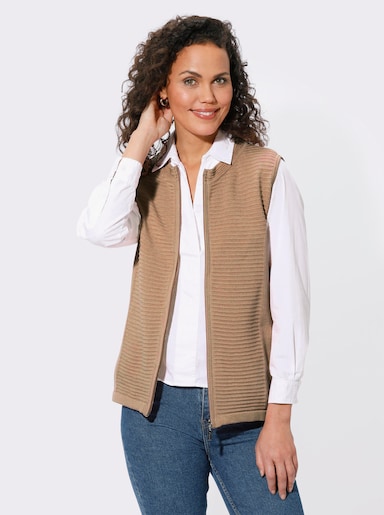 Mouwloos vest - camel