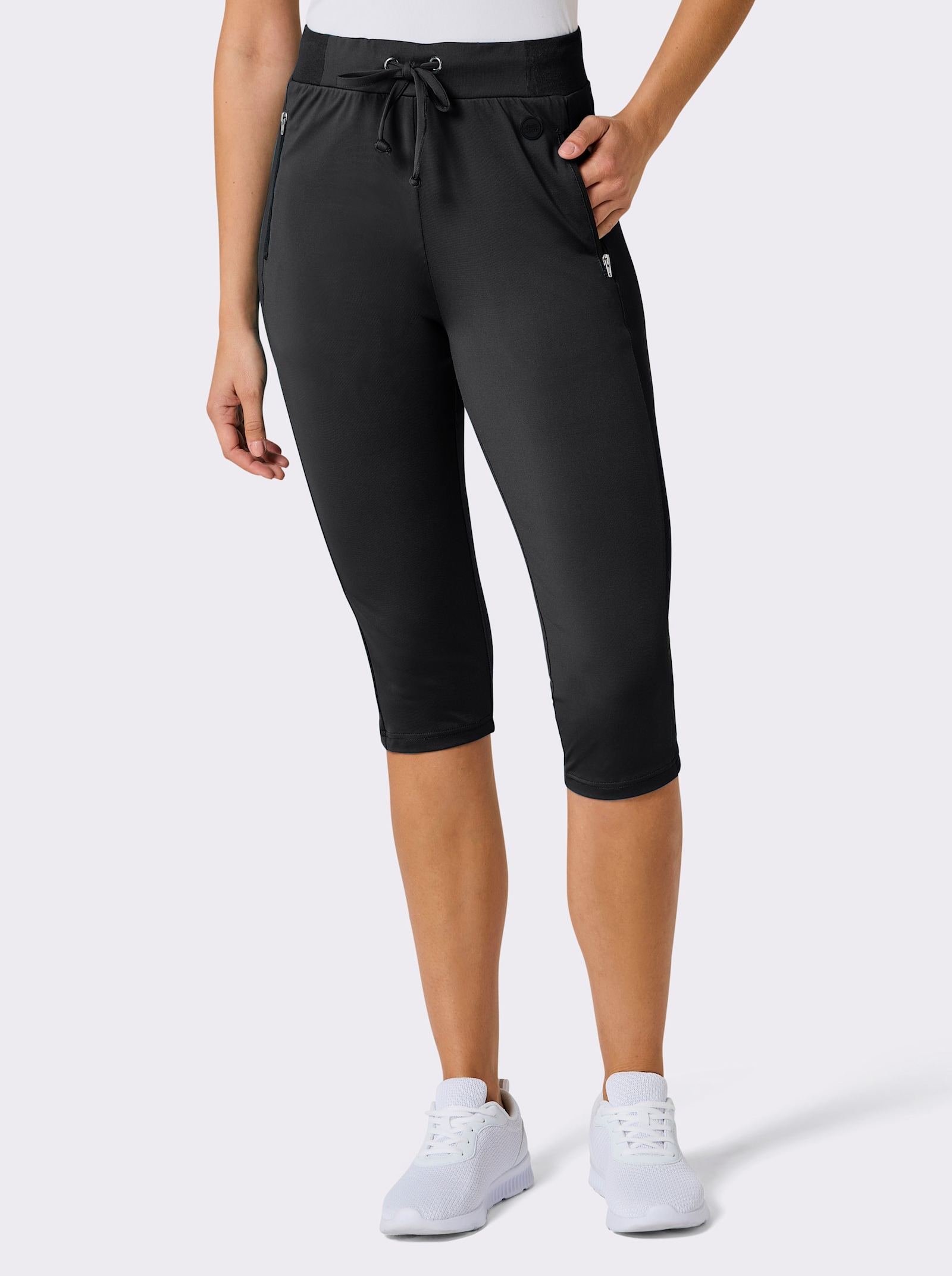 Catamaran Sports Caprileggings mit Teil-Dehnbund - schwarz