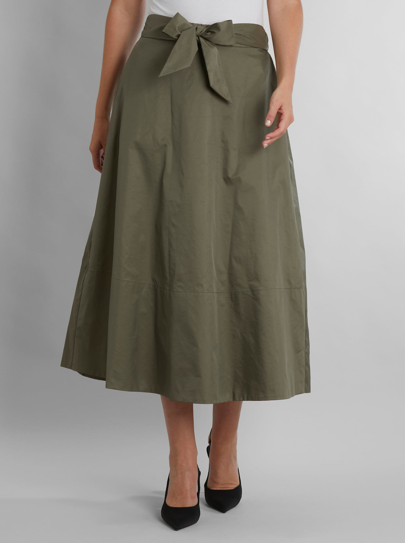 heine Schlupfrock mit leichtem Glanz - oliv