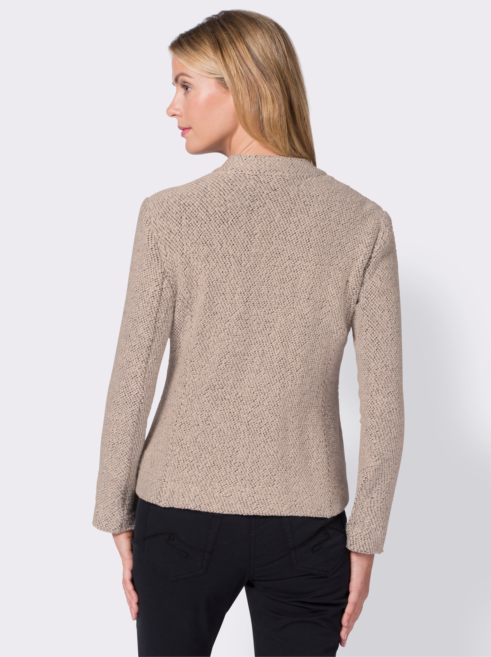 Kurzblazer in Bouclé-Qualität - rosé