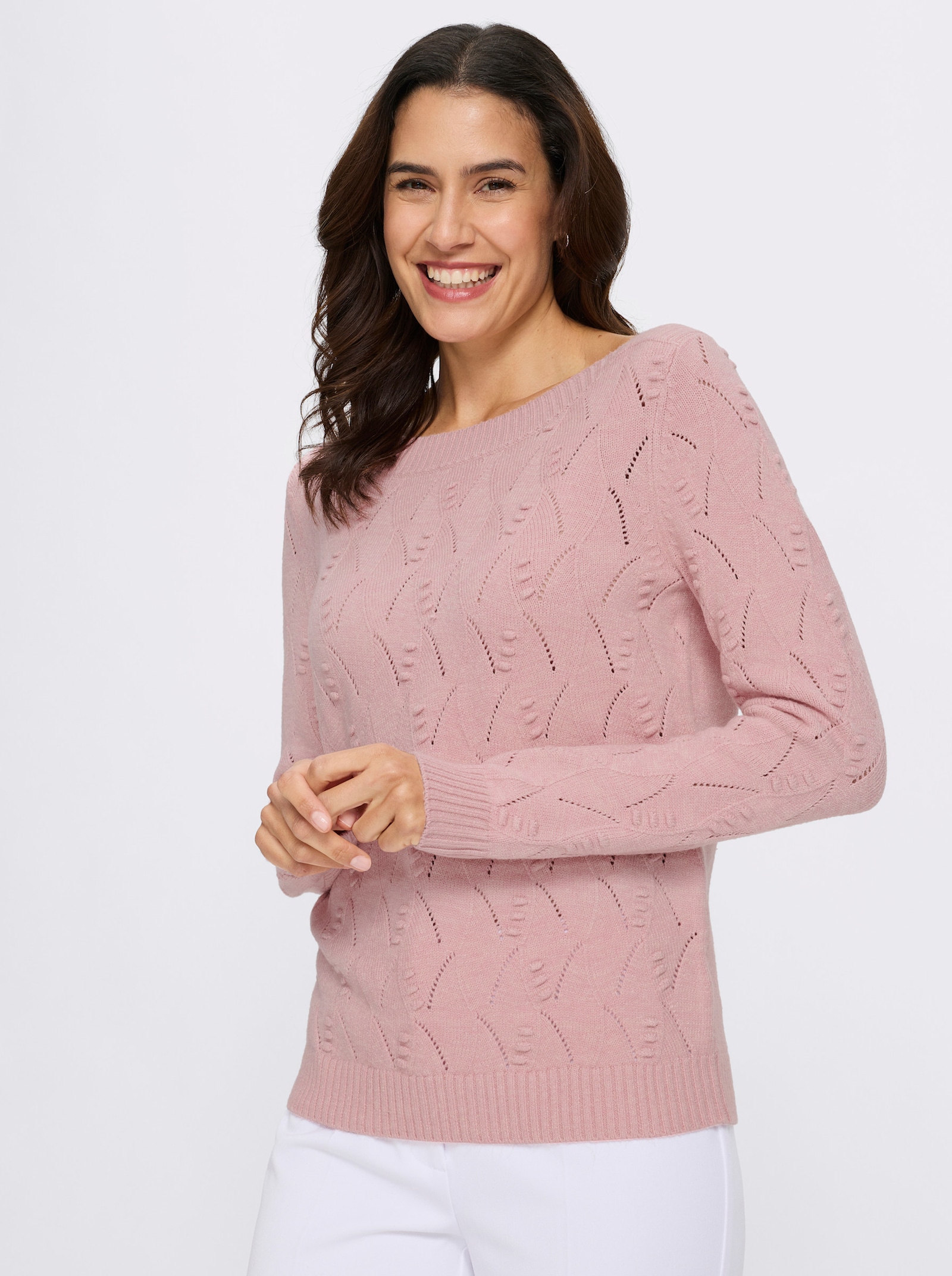 Langarm-Pullover - hortensie-puder-meliert