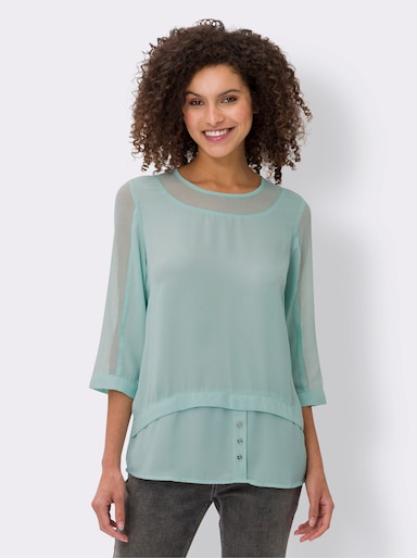 heine 2-in-1-blouse - kalkmint