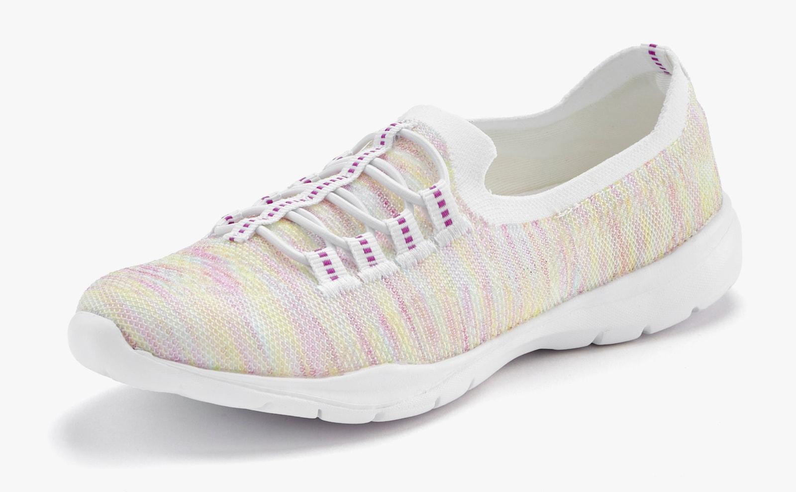 LASCANA Sneaker - gelb/pink meliert