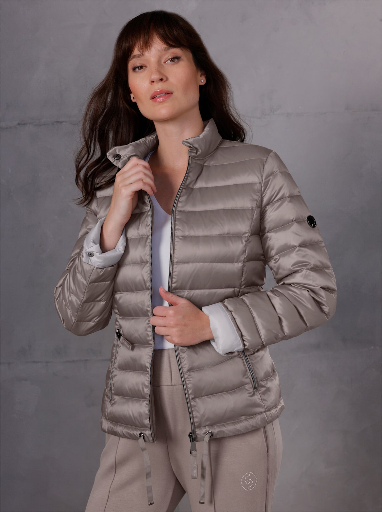 CREATION L PREMIUM Leichtdaunenjacke - taupe-hellgrau