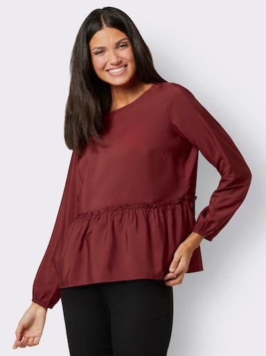 Comfortabele blouse - bordeaux