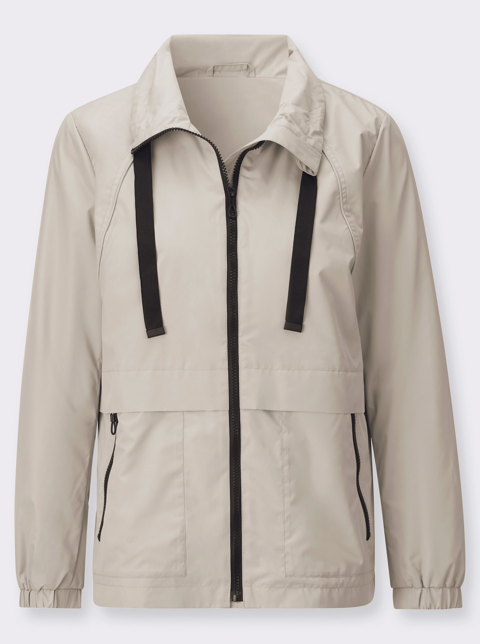 Übergangsjacke mit Kontrasten - sand