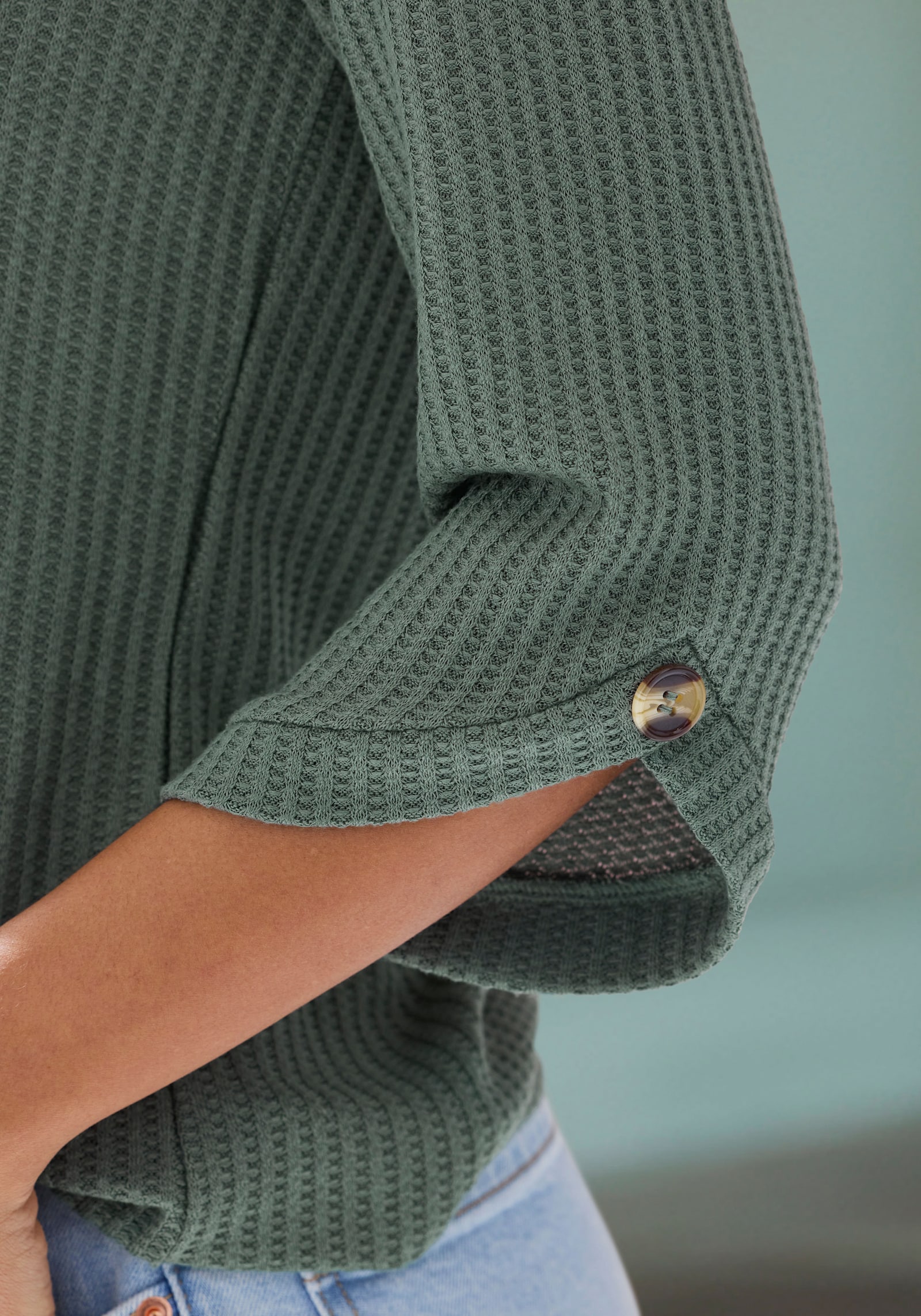 LASCANA 3/4-Arm-Shirt - khaki