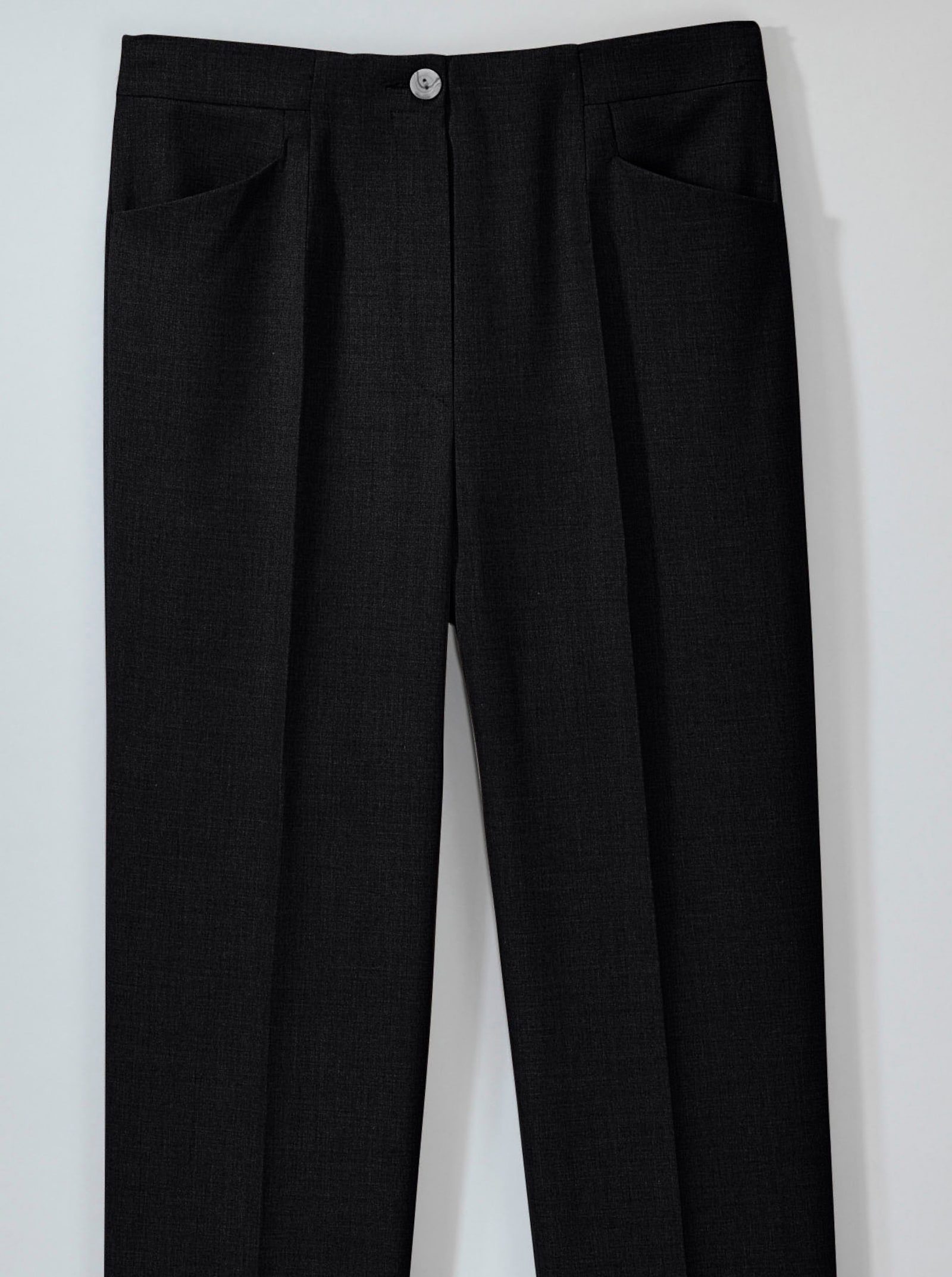 Come on Broek met persplooi in 'buik weg'-model - zwart