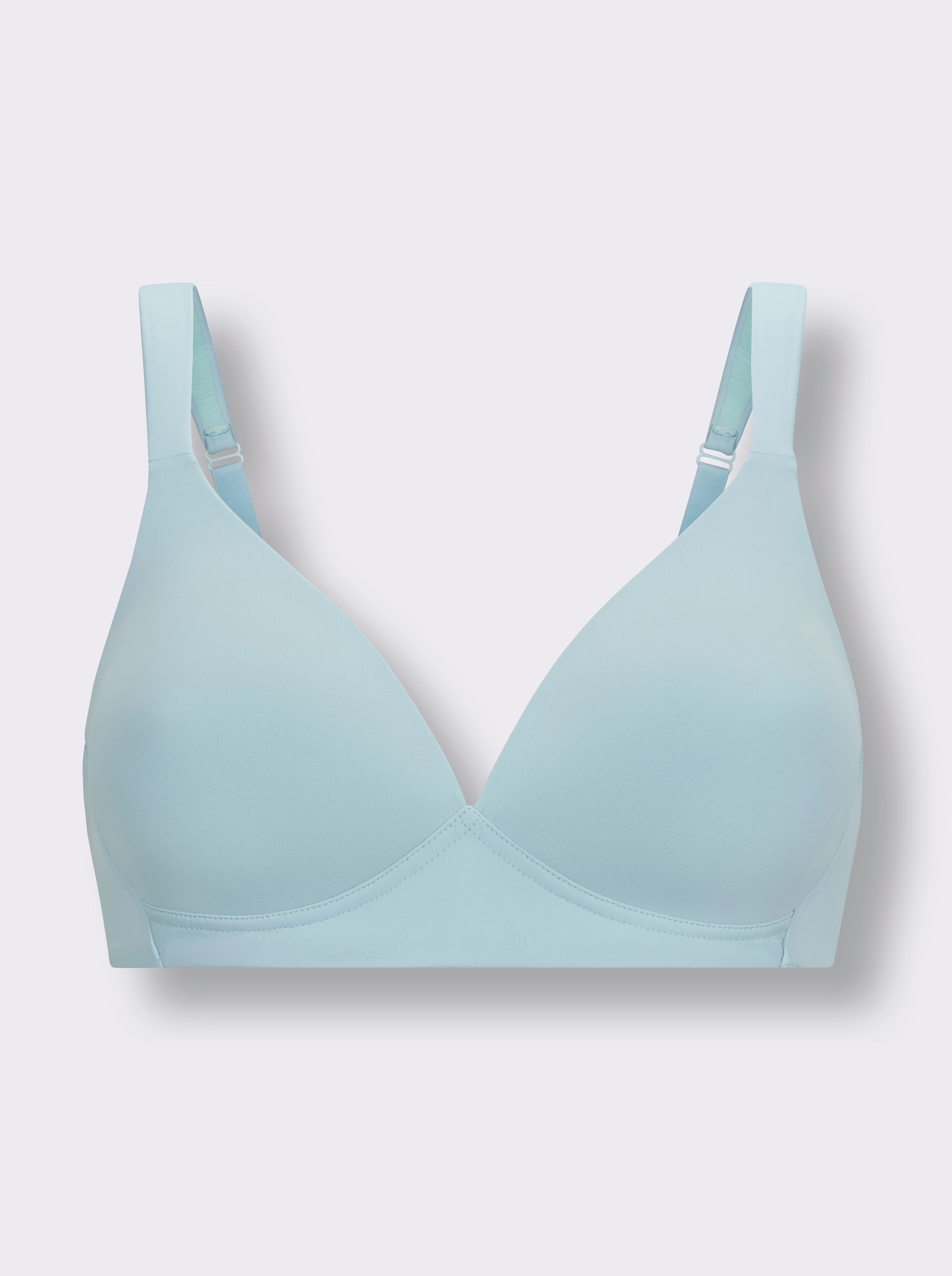 Naturana BH ohne Bügel mit nahtlosen Entlastungsträgern - eisblau
