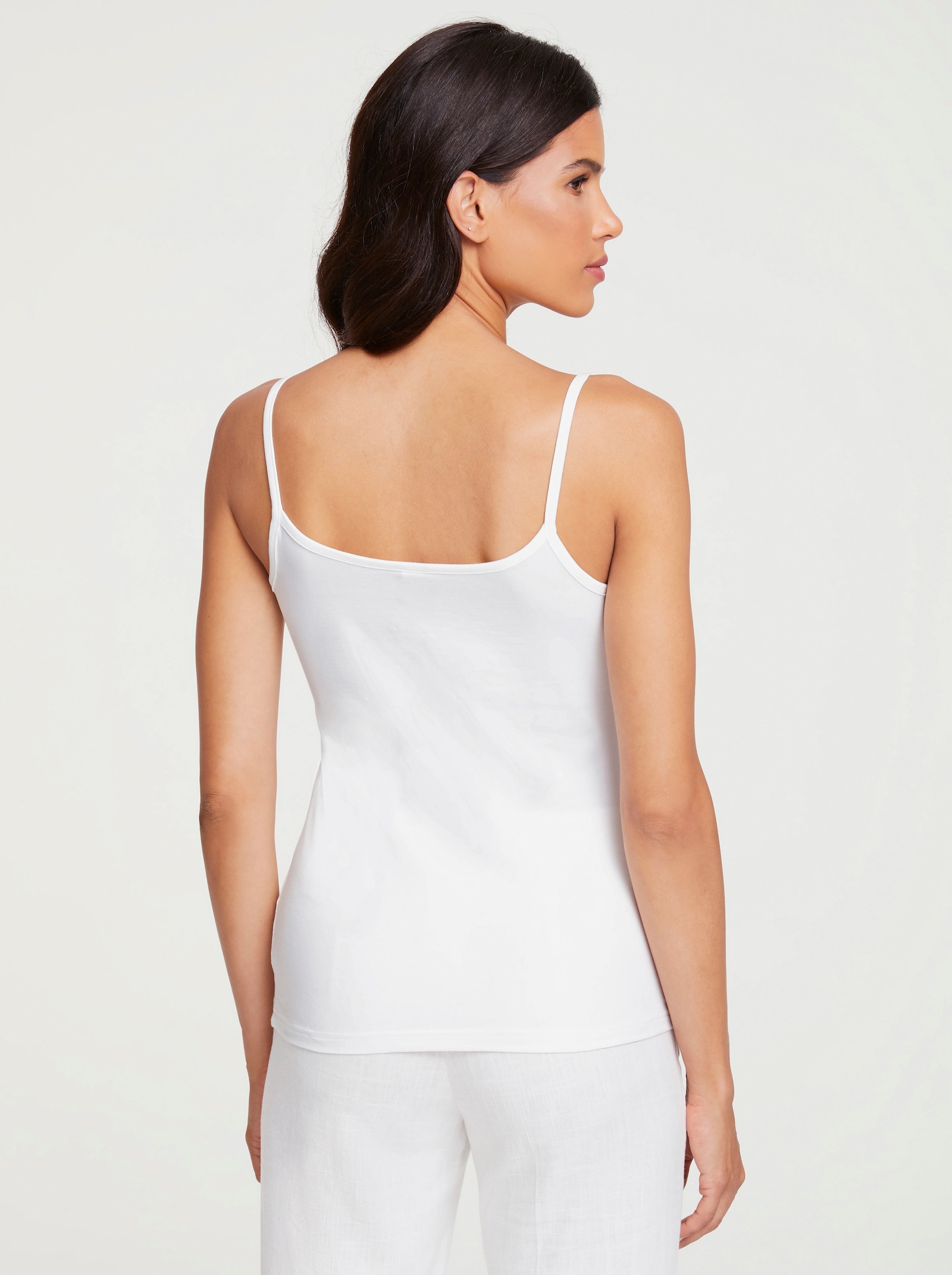 heine Spaghettitop in figurbetontem Schnitt - weiß