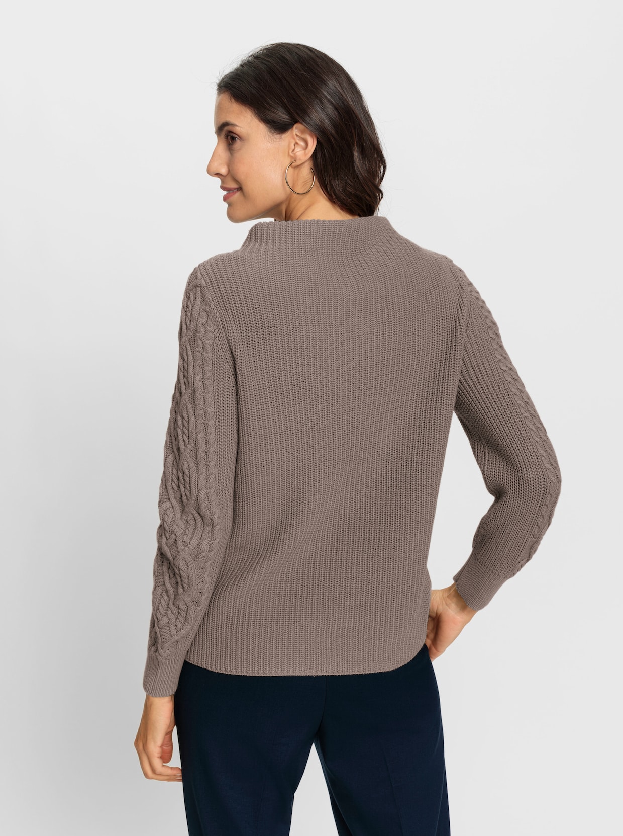 Pullover met lange mouwen - taupe
