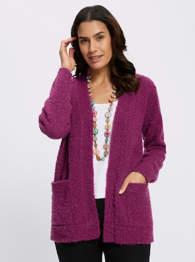 Strickjacke aus flauschigem Bouclé-Garn - erika