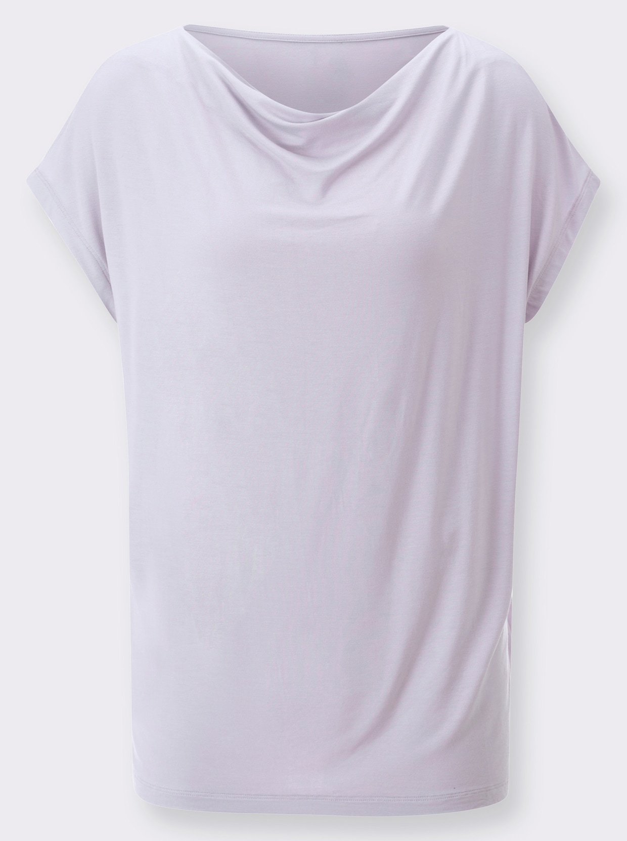 Shirt met cascadehals - lila