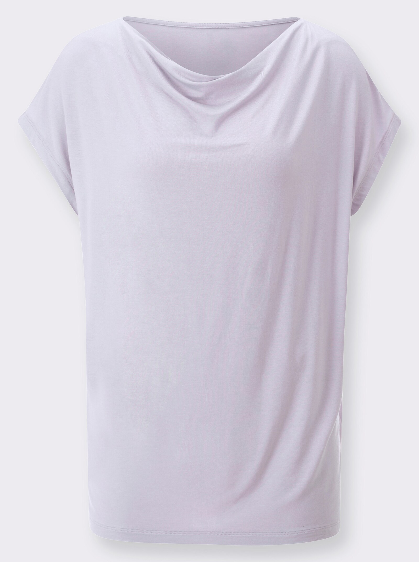 Shirt met cascadehals en oversized schouders - lila