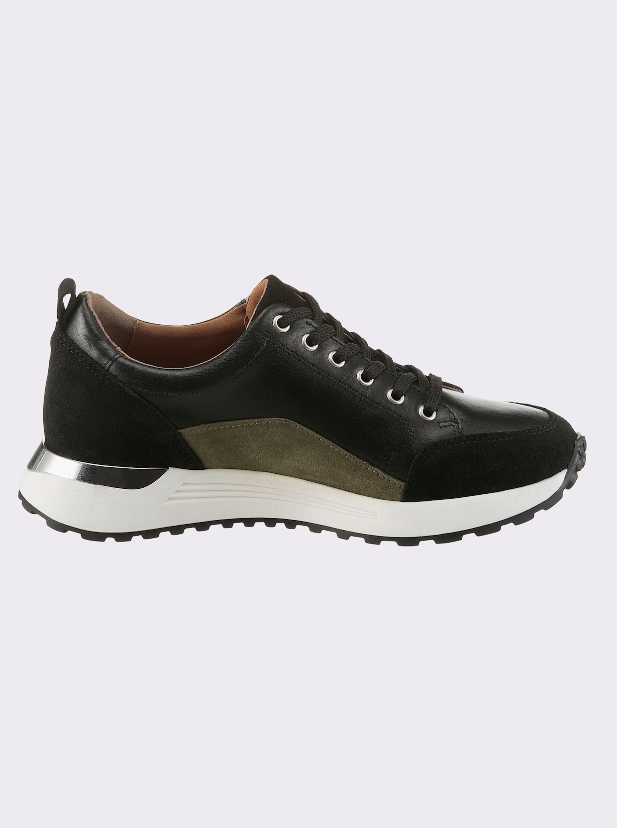 heine Sneaker - schwarz-khaki