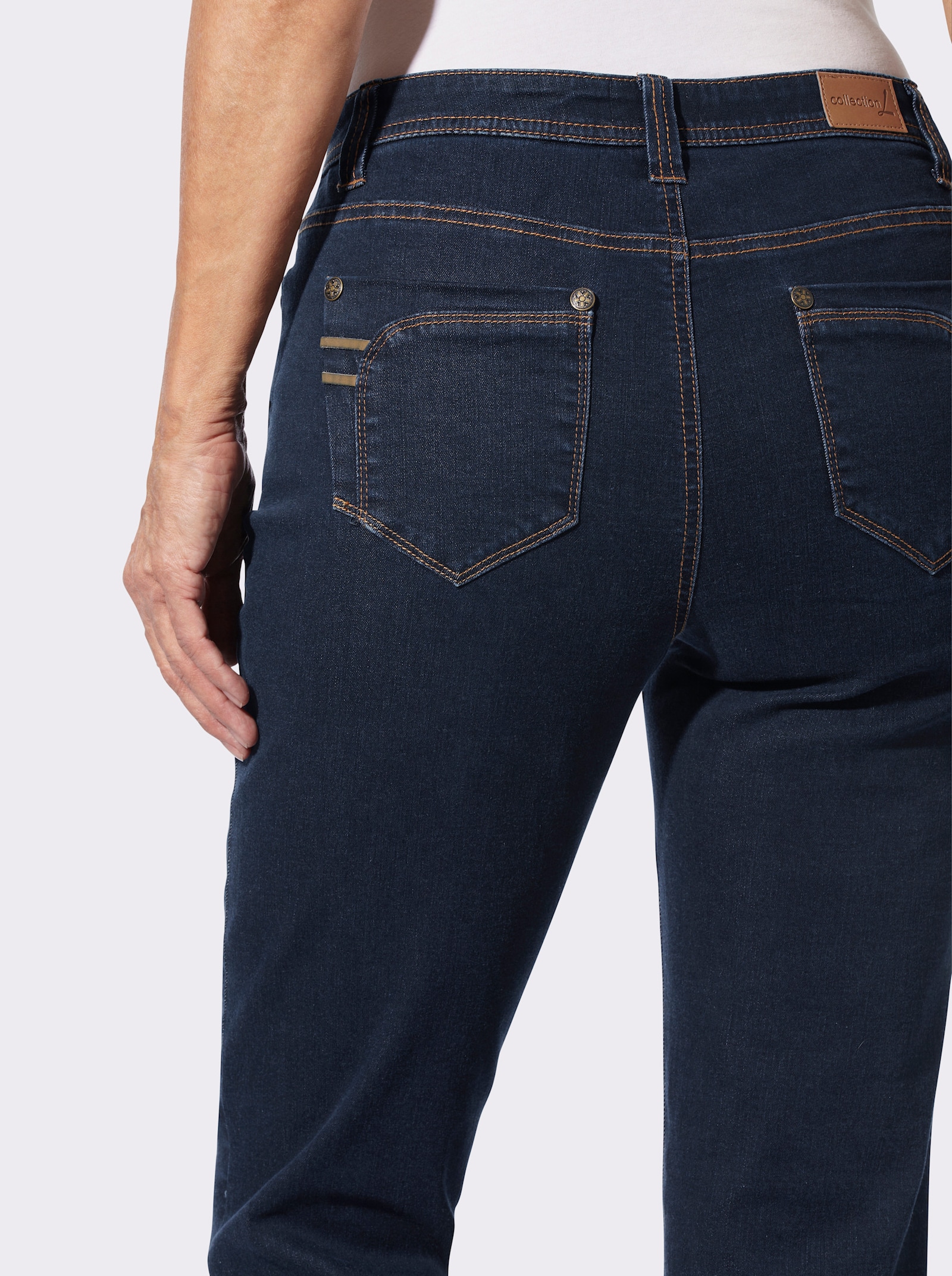 5-Pocket-Jeans in gerade Schnittführung - dark blue
