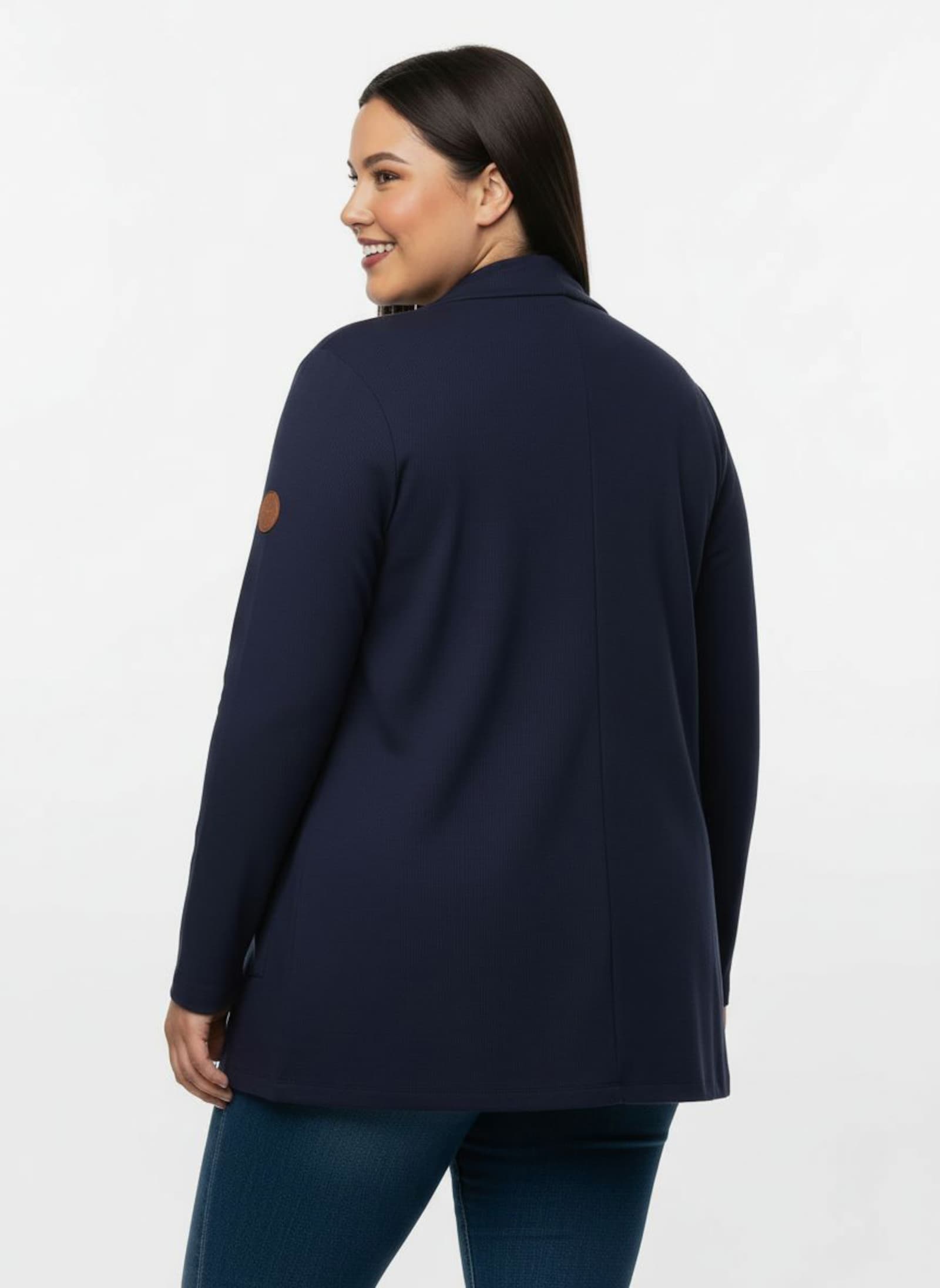 Shirtjacke mit Schalkragen - marine