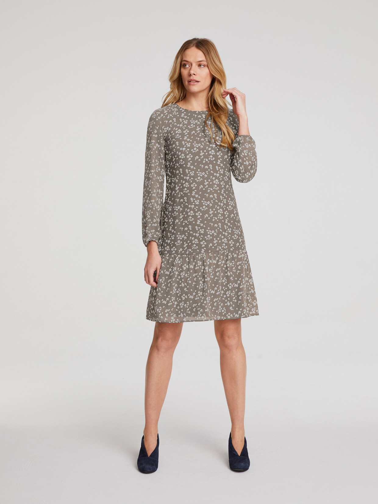 heine Jurk met print - lichttaupe/offwhite