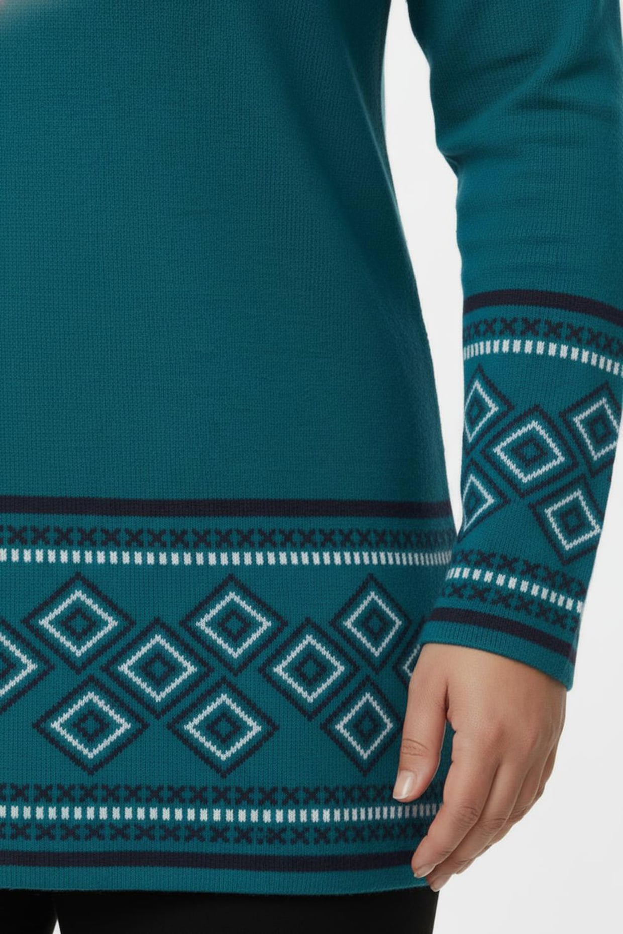 Longpullover weich wie Kaschmir - aquapetrol-marine