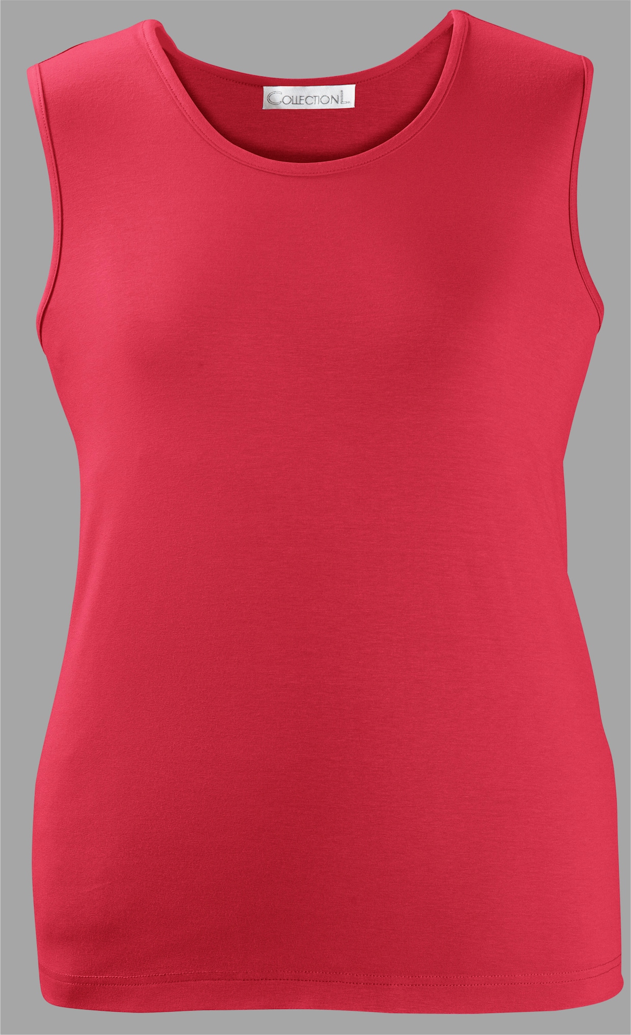 Top met bandjes - rood