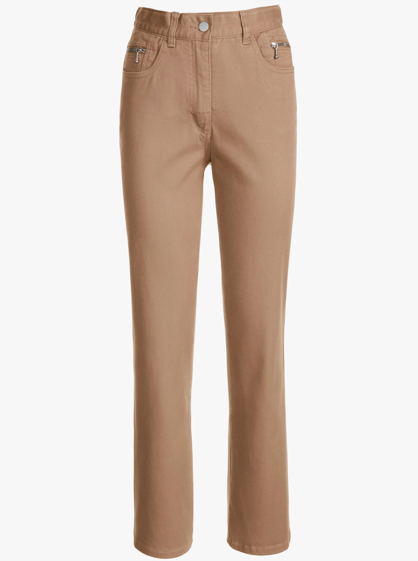 5-pocketjeans met rechte snit - camel