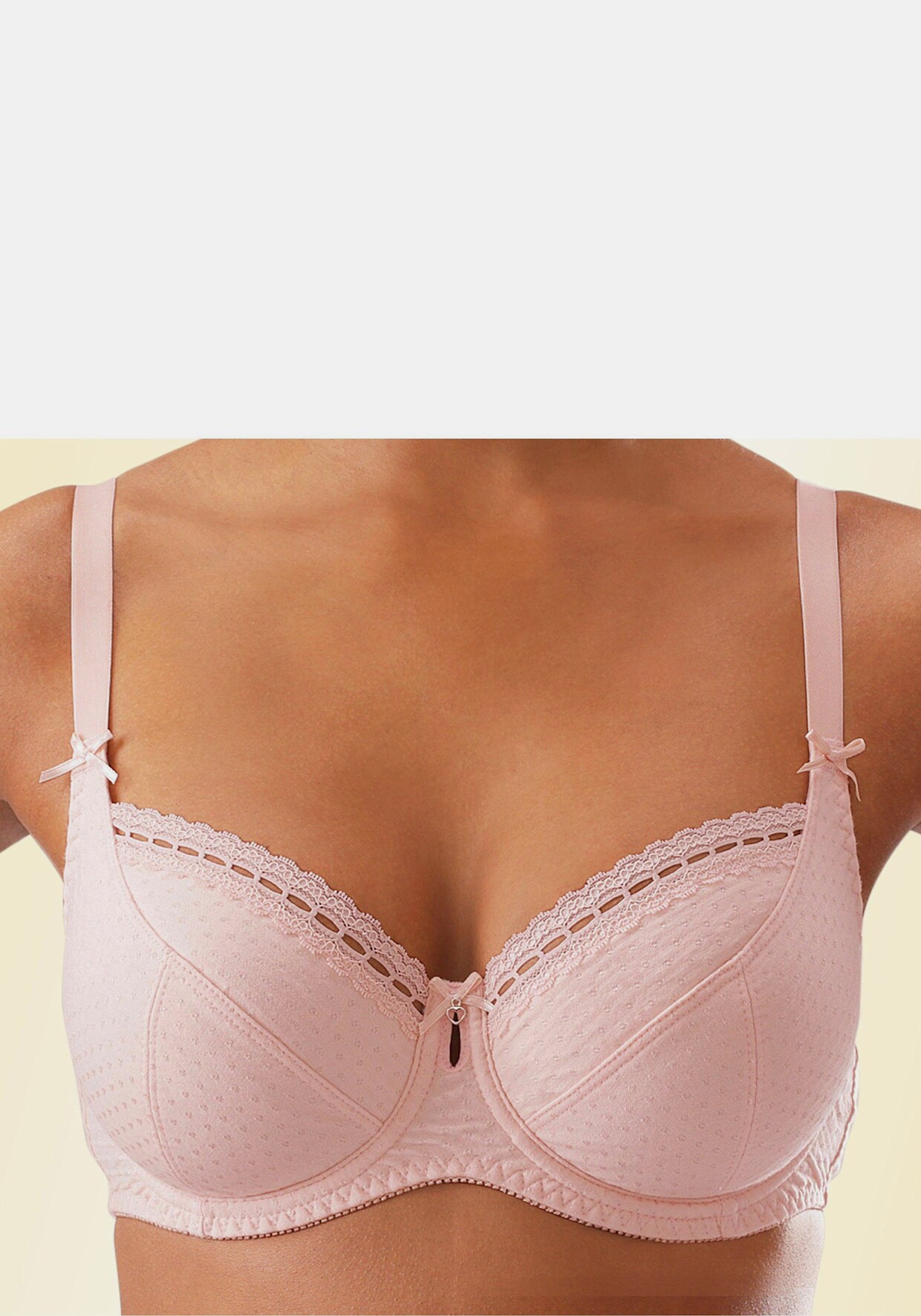 petite fleur Soutien-gorge à armatures - poudre + blanc
