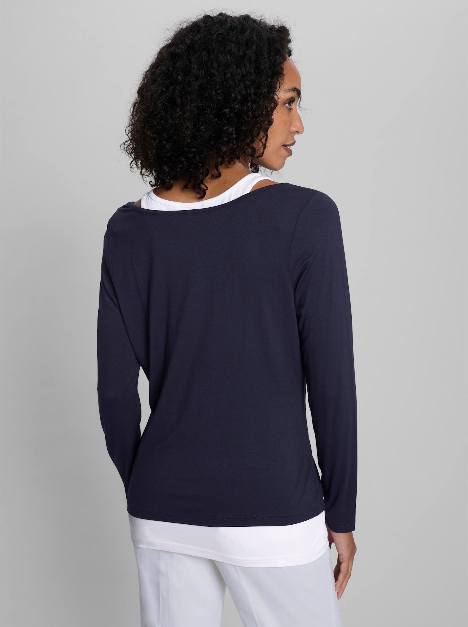 heine 2-in-1-Langarmshirt - marine