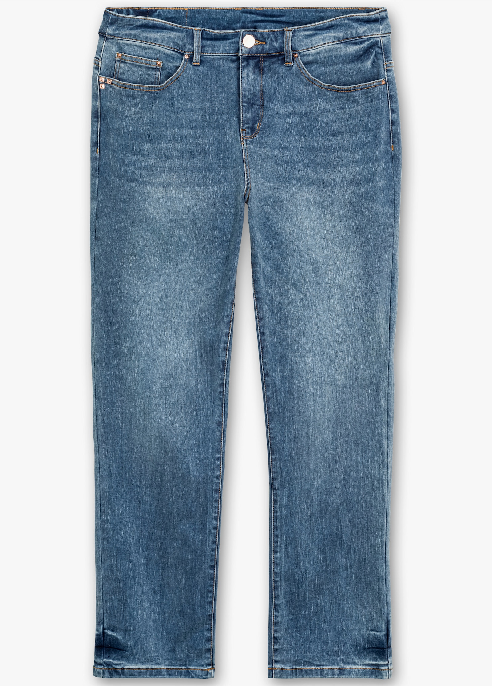 sheego Gerade Jeans mit Bodyforming-Effekt - blue denim