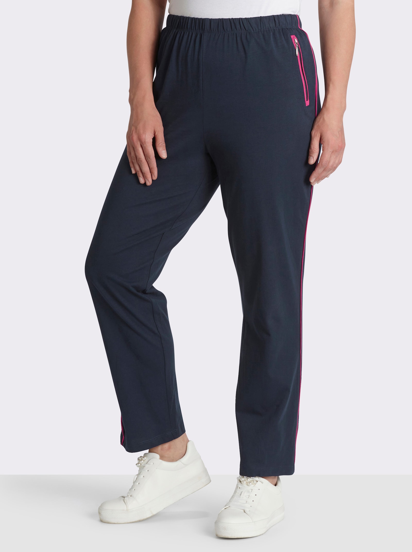 Freizeithose - marine-fuchsia