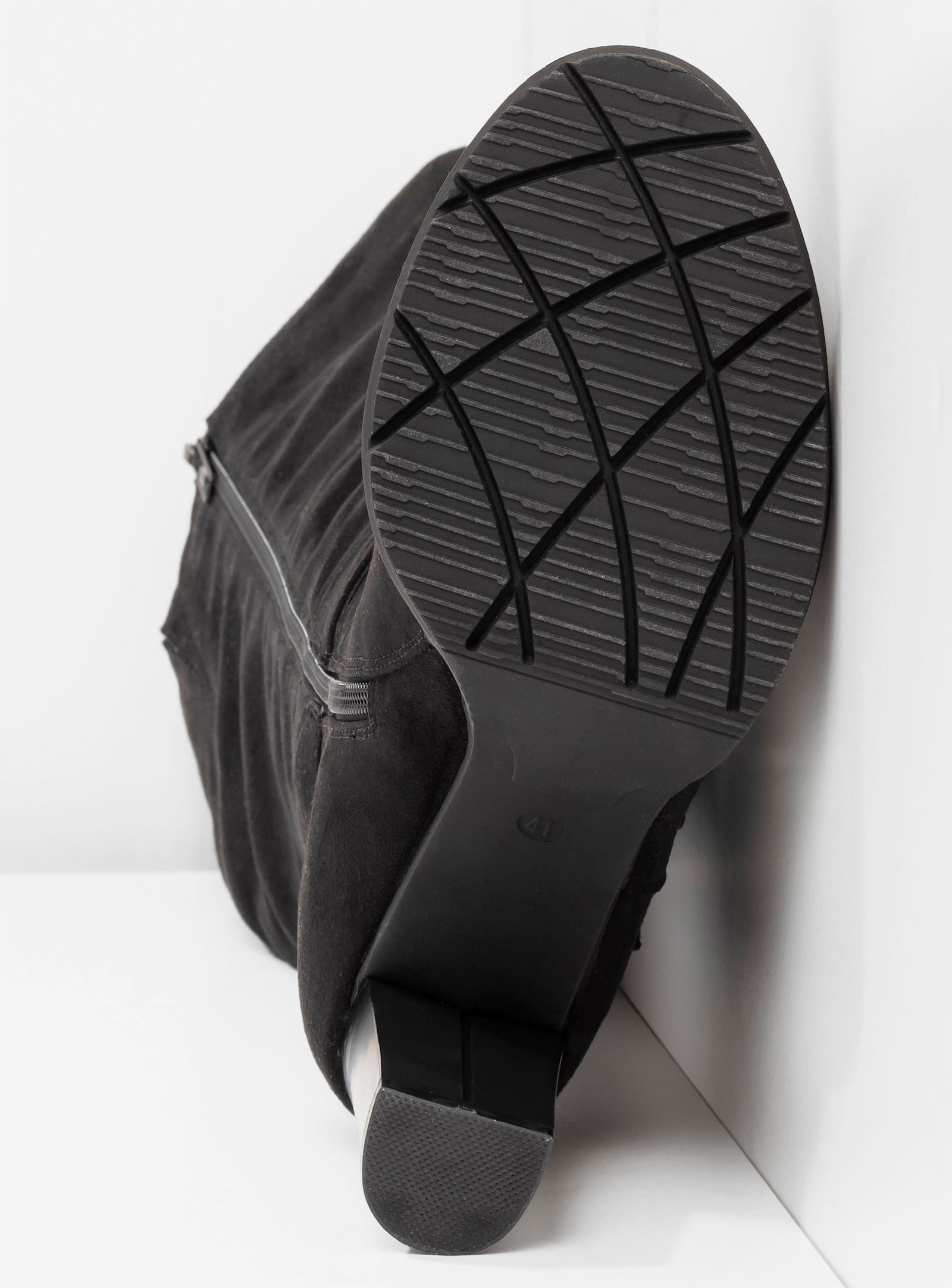 sheego Weitschaftstiefel mit hohem Absatz - schwarz