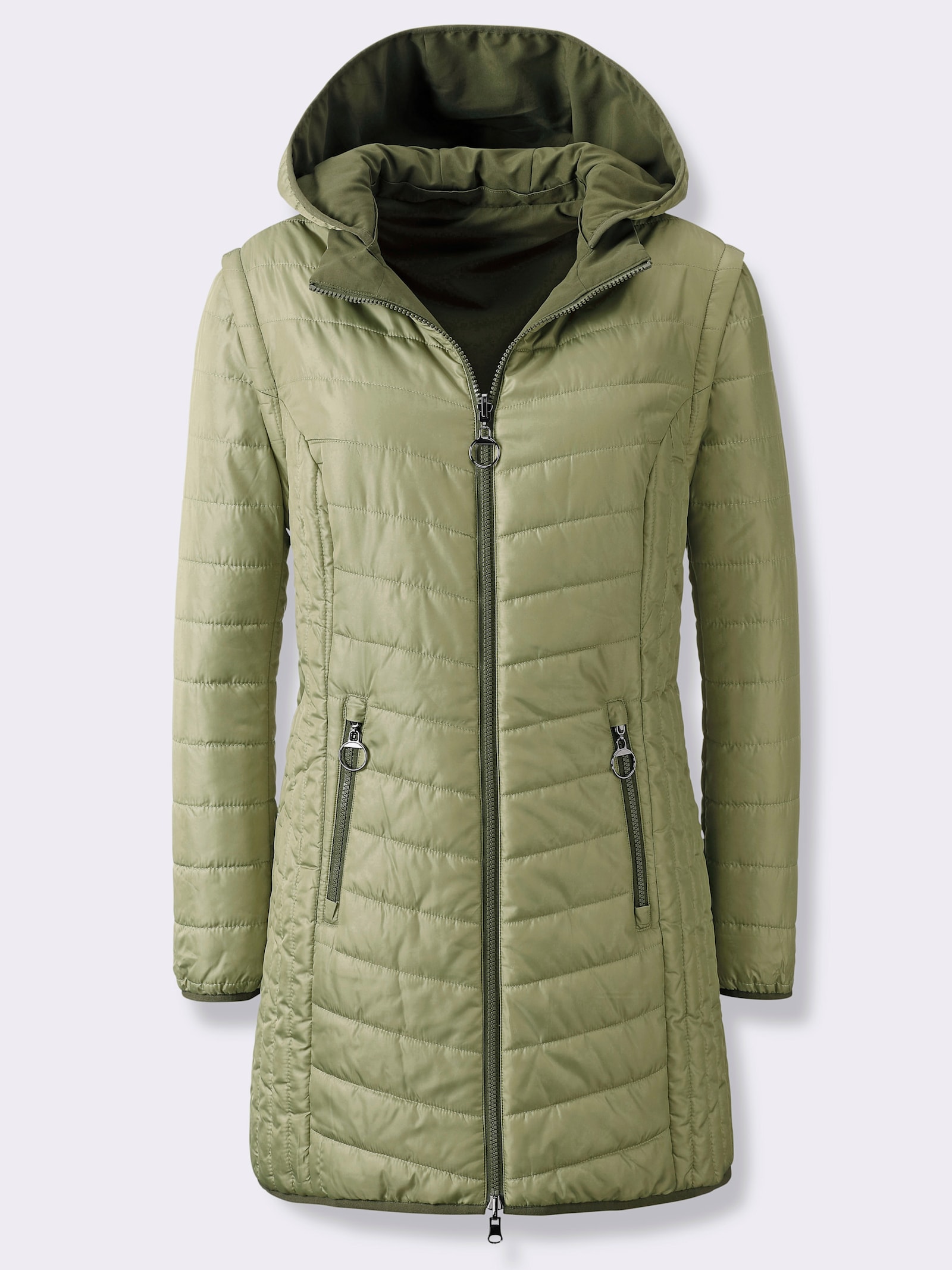 Longjacke mit Wendefunktion - schilf