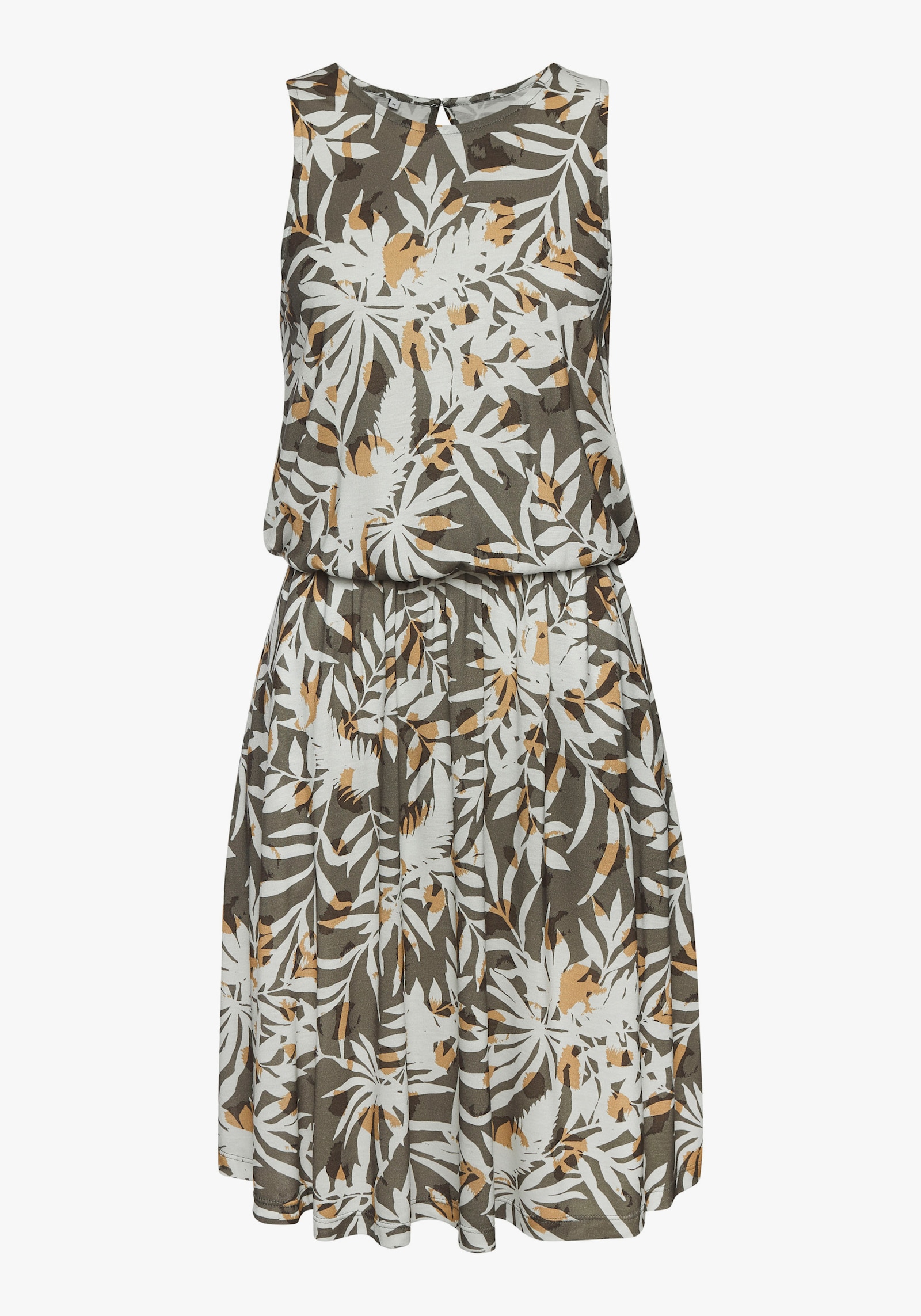 Vivance Robe en jersey - vert-crème imprimé