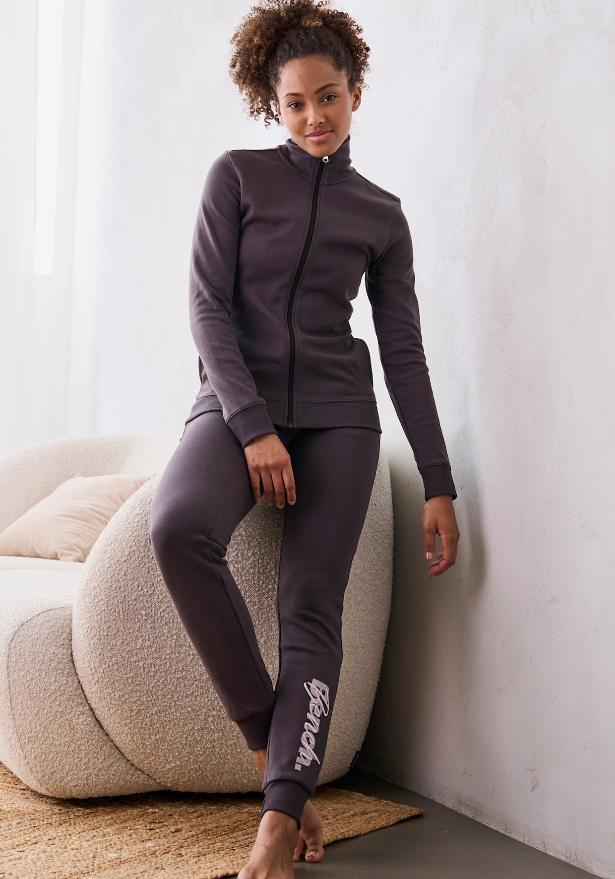 Sweatjacke - stone