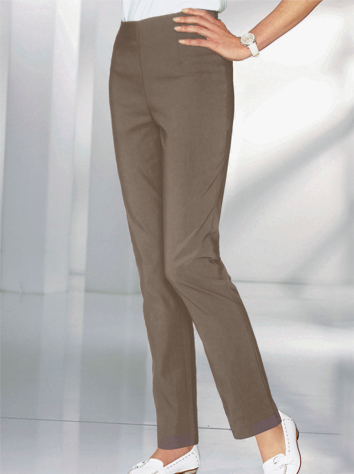 Stretchbroek - taupe