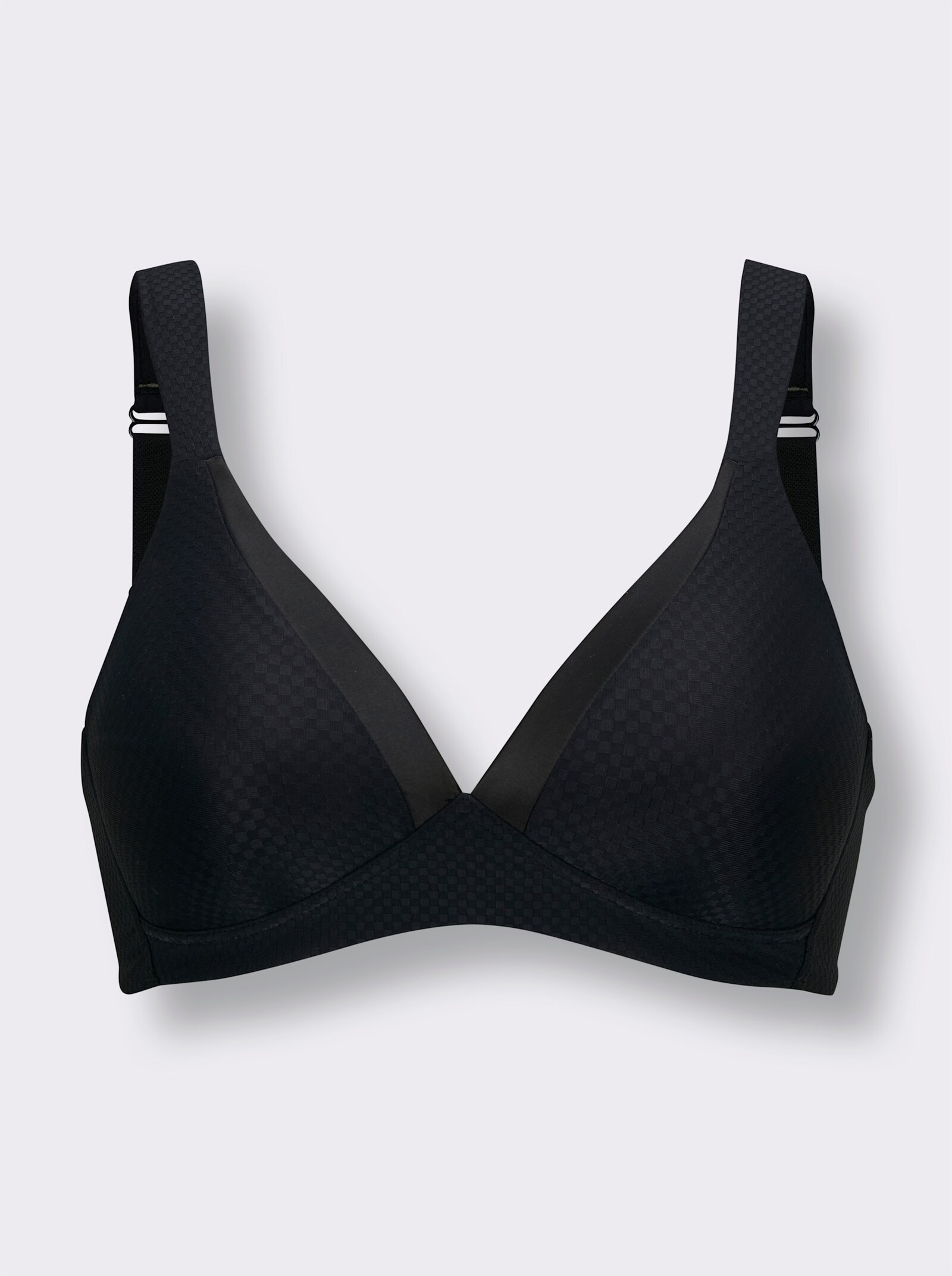 T-Shirt-BH ohne Bügel mit doppeltem Rücken - schwarz